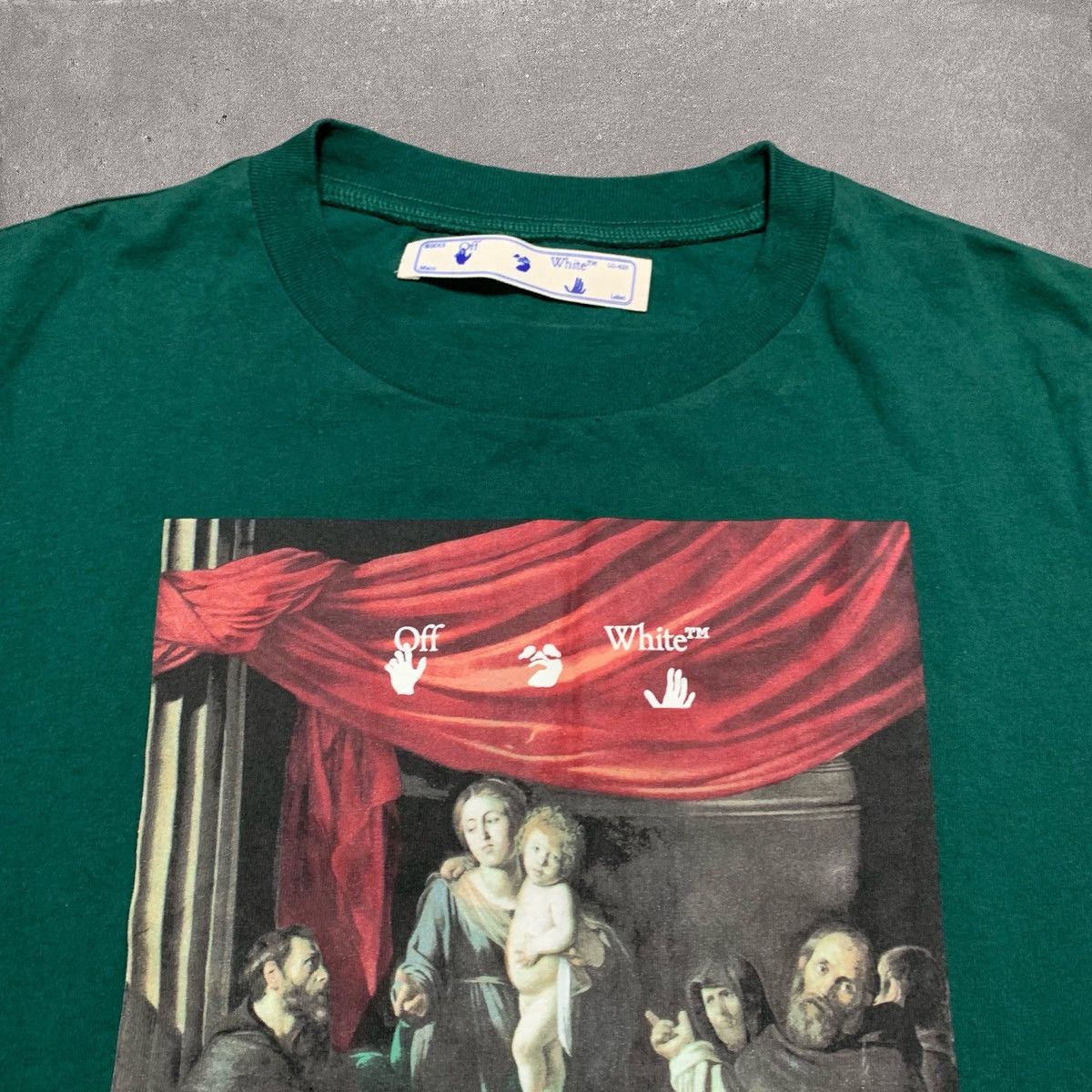 Off-White Off White Small Caravaggio Arrows Green Tee Virgil Abloh Size US S / EU 44-46 / 1 - 3 Thumbnail