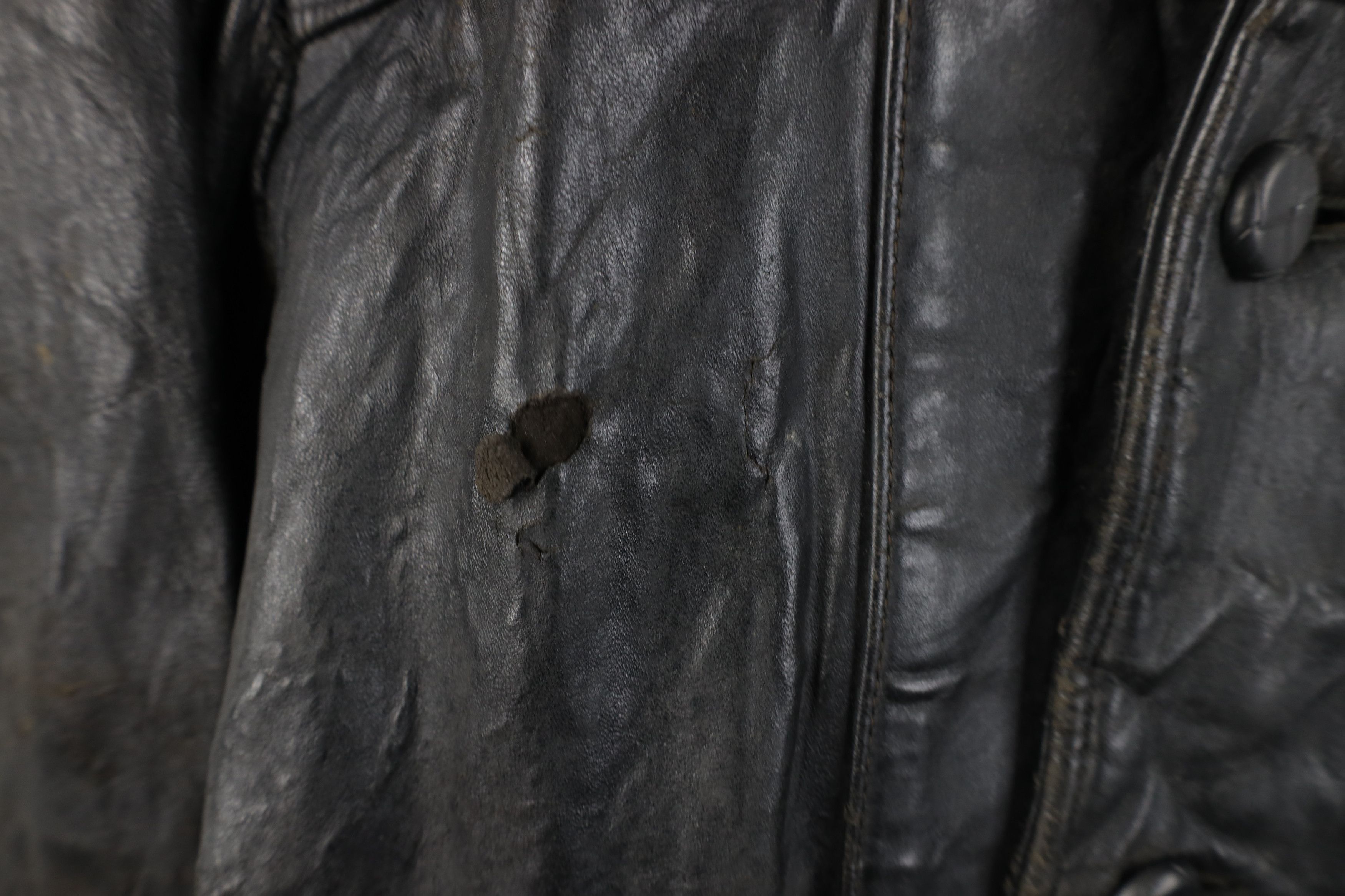 Vintage Vintage 70s Streetwear Leather Button Jacket Coat Black Size US S / EU 44-46 / 1 - 5 Thumbnail