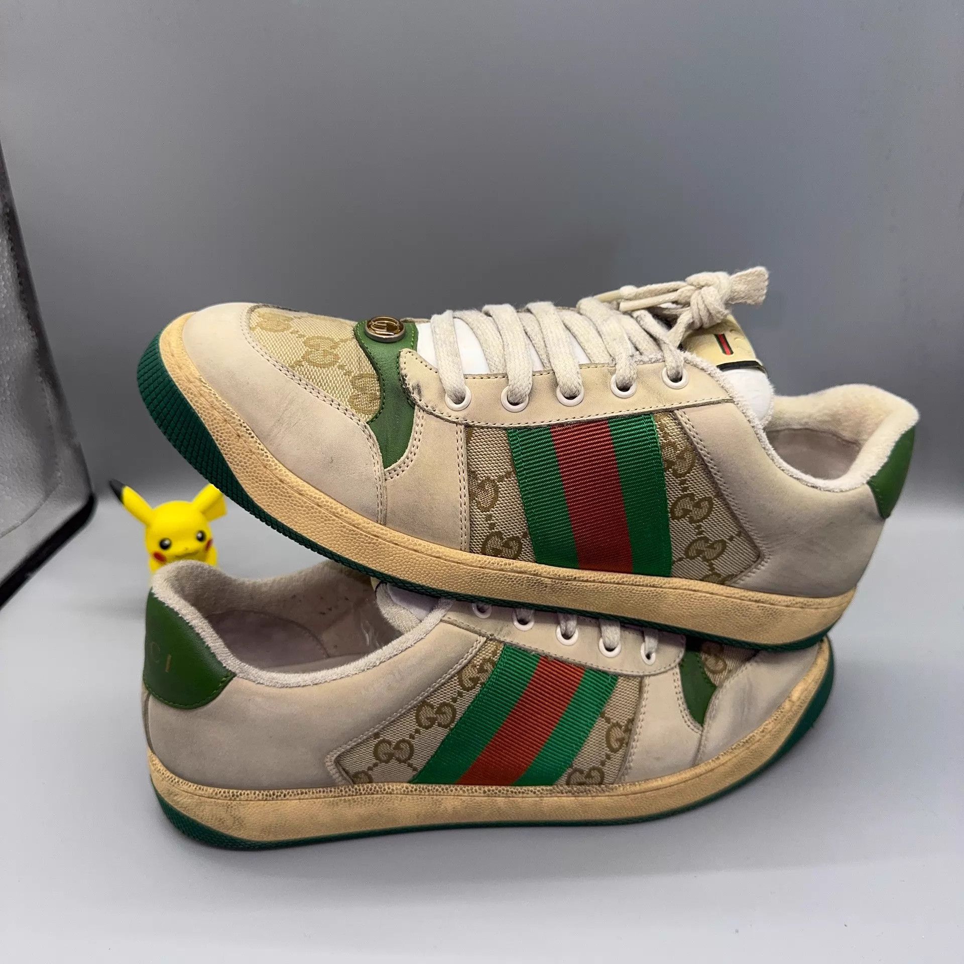 Gucci GUCCI Screener GG Enamel Green Sneaker Size US 10.5 / EU 43-44 - 5 Thumbnail