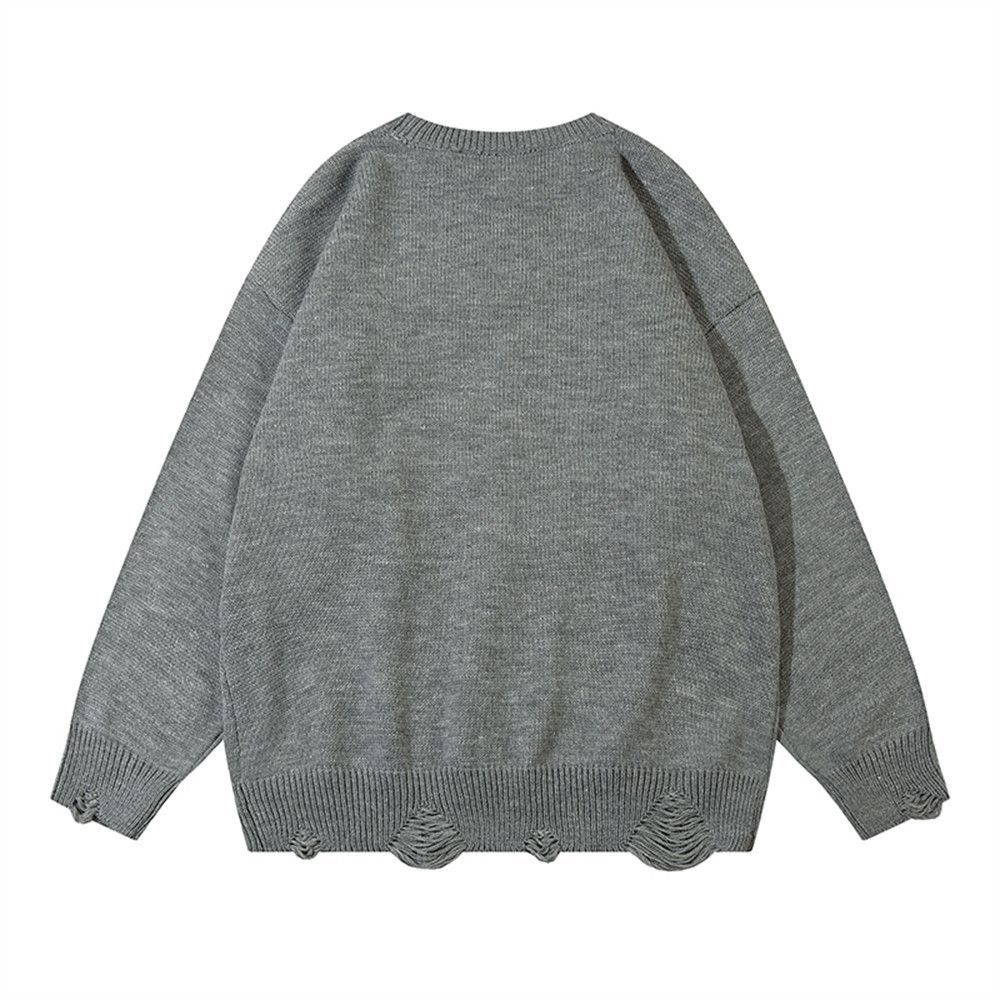 Vintage Men's washed vintage street knitted letter loose sweater Size US M / EU 48-50 / 2 - 2 Thumbnail
