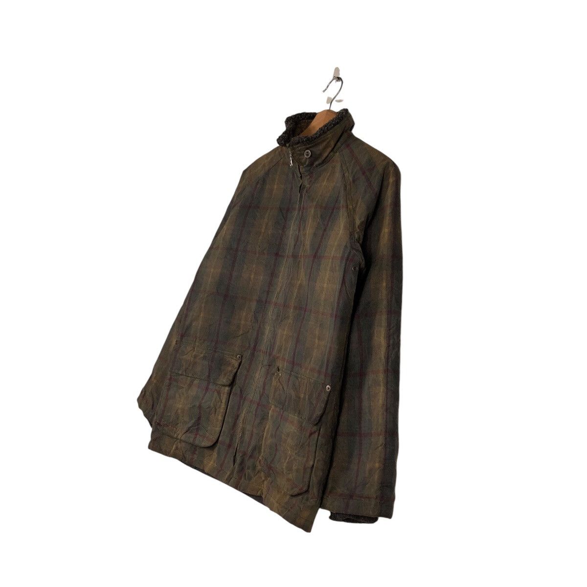 Japanese Brand Vintage Chore Worker Jacket blanc bleu minuit Tartan Design Size US M / EU 48-50 / 2 - 3 Thumbnail