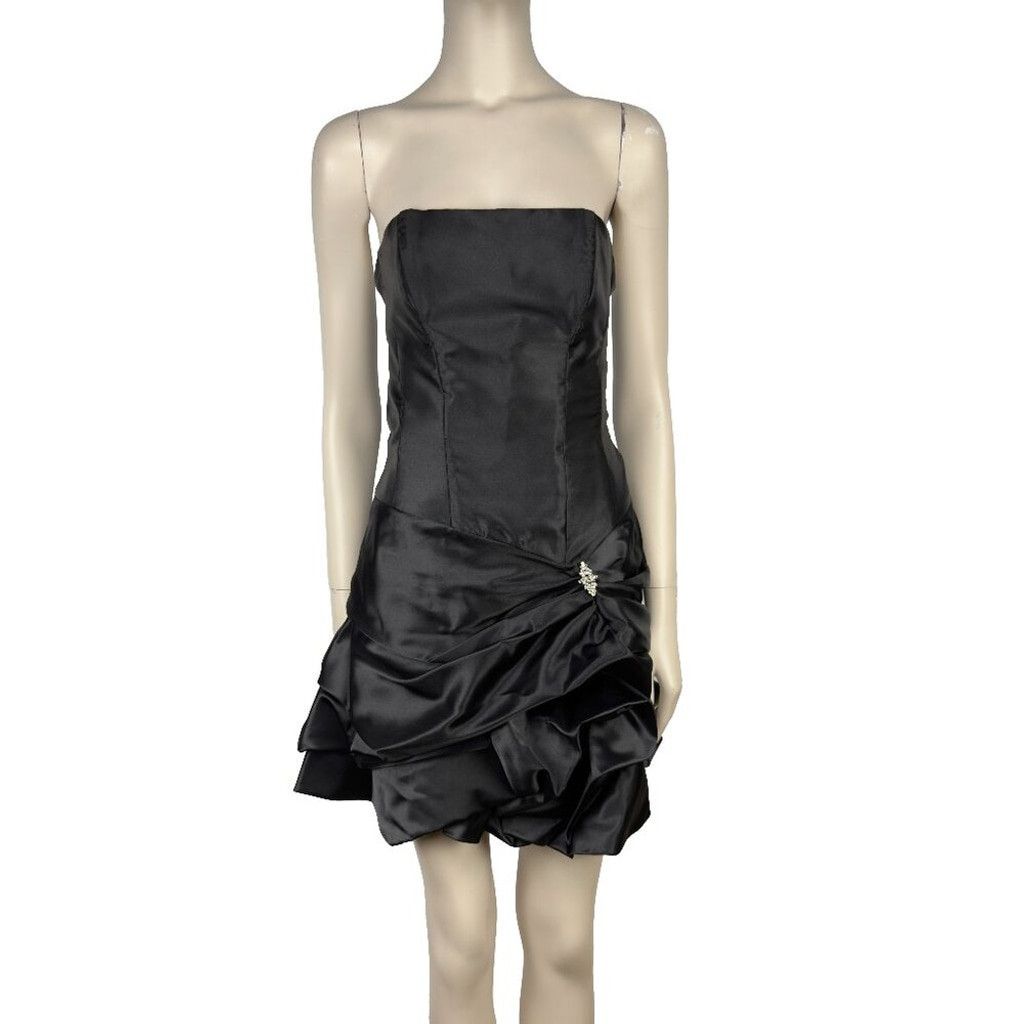 Jessica McClintock JESSICA MCCLINTOCK GUNNE SAX Puffy Waist Mini Black Dress 5 Size M / US 6-8 / IT 42-44 - 1 Thumbnail