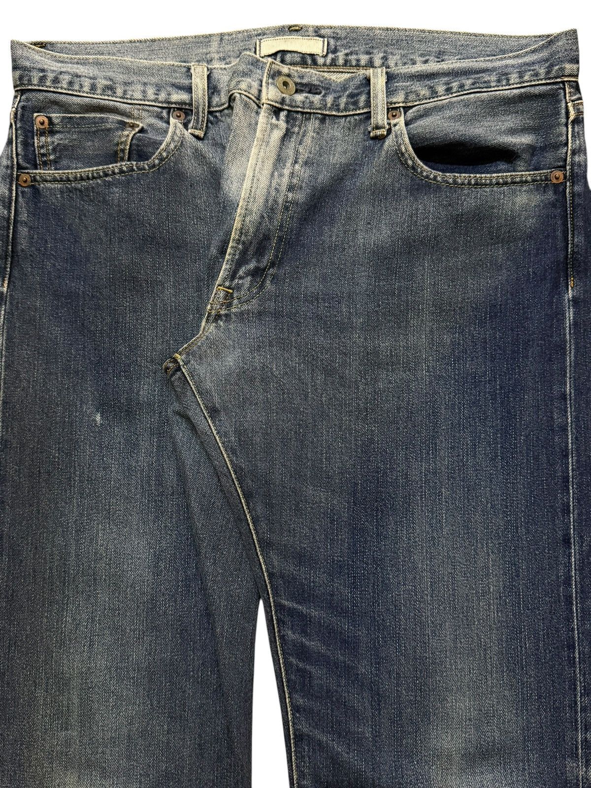 Uniqlo Vintage Y2K Japan Uniqlo Selvegde Faded Distress Loose Fit Size US 34 / EU 50 - 3 Thumbnail