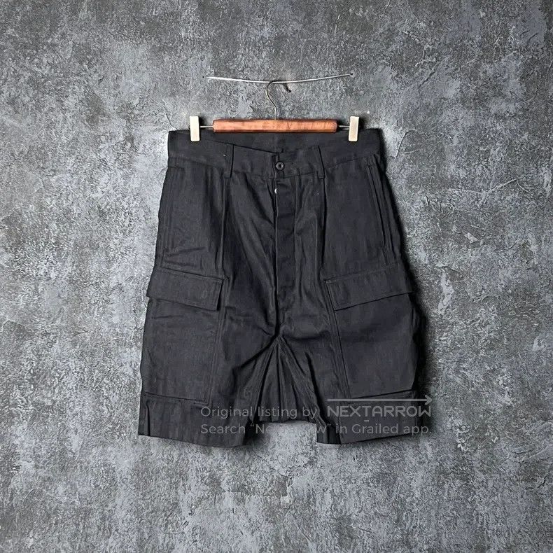 Rick Owens Rick Owens Black cotton denim shorts Size US 31 - 1 Thumbnail