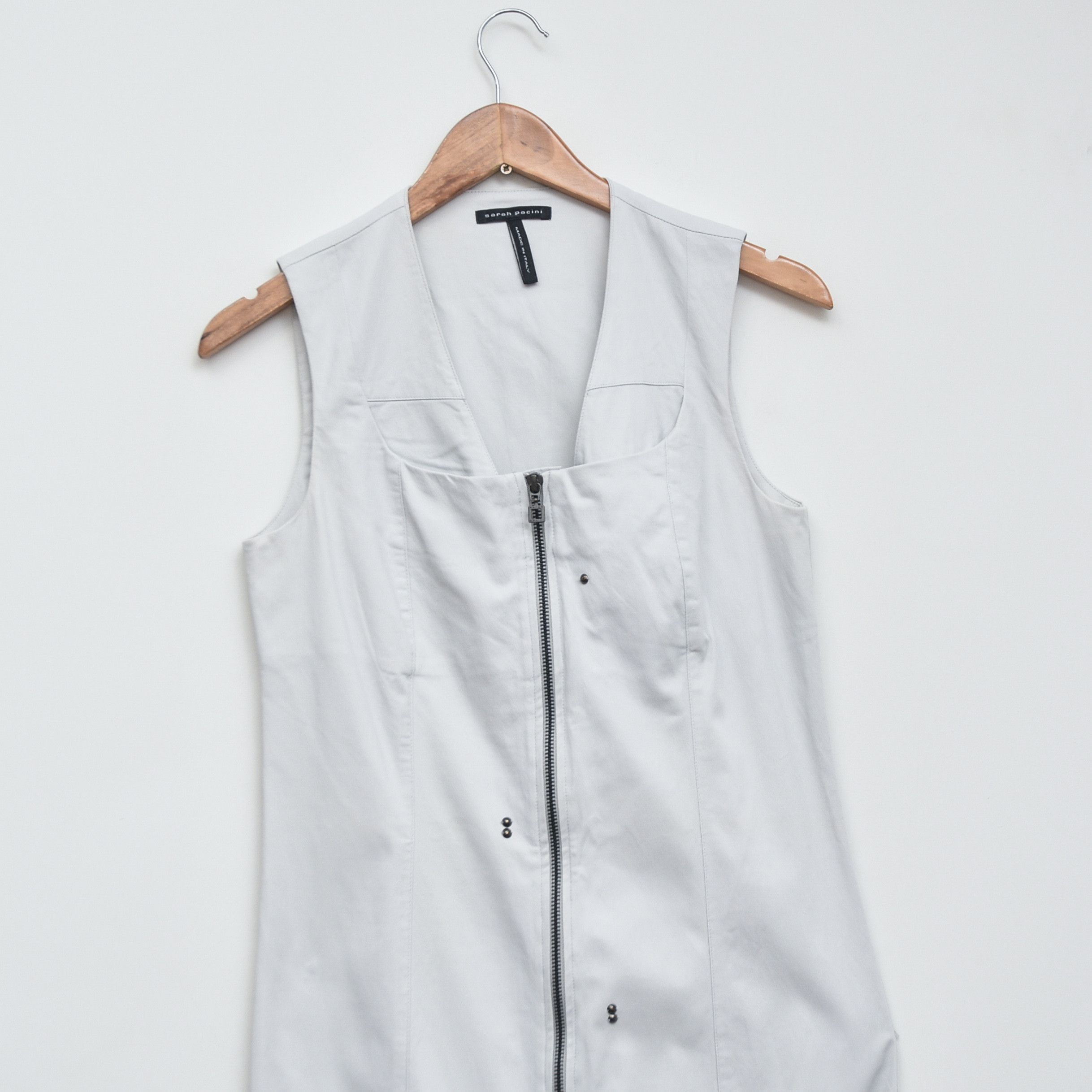 Sarah Pacini Sarah Pacini White Sleeveless Sheath Dress Zip Front Y2K Size S / US 4 / IT 40 - 5 Thumbnail