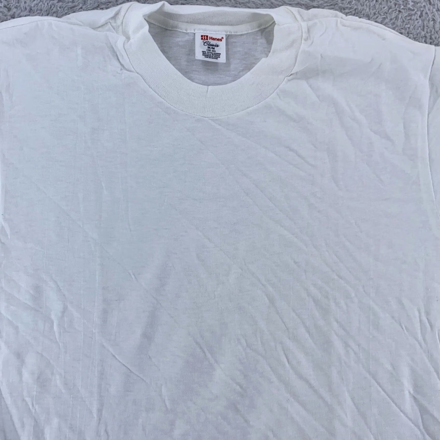 Hanes Hanes Shirt Small White Crewneck Short Sleeve Vintage 90s Tee Men Size US S / EU 44-46 / 1 - 2 Thumbnail