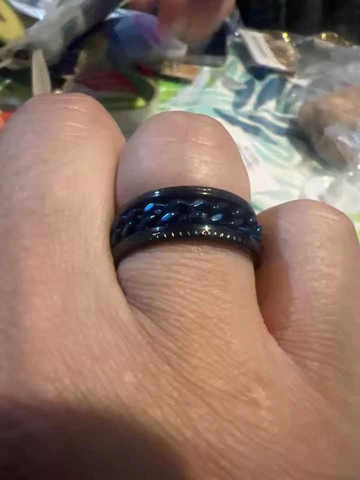 Jewelry Spinner Chain Ring Size 6-13 Size ONE SIZE - 3 Thumbnail