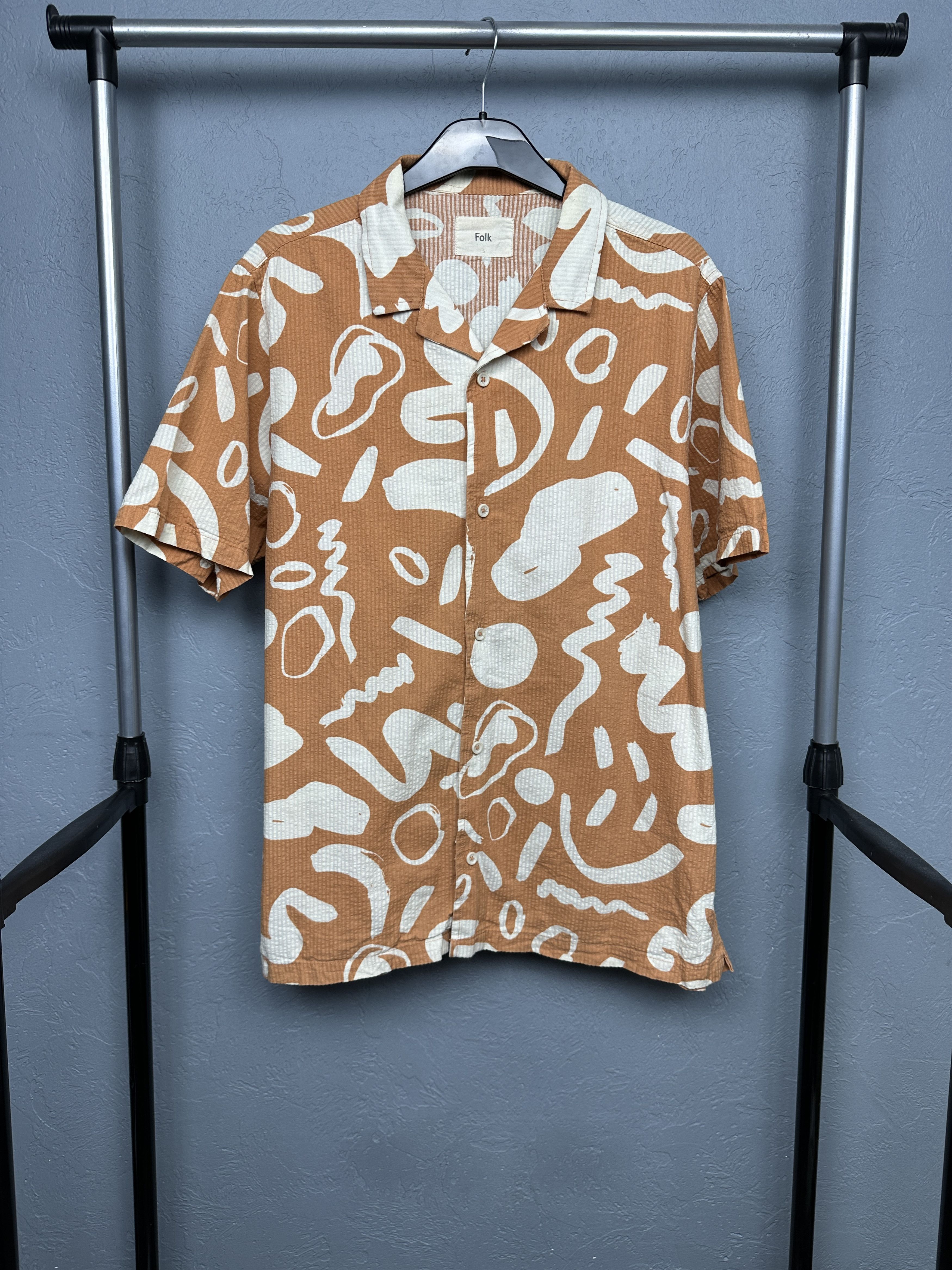 Folk Folk Mens Hawaiian Short Sleeve Shirt Size US L / EU 52-54 / 3 - 1 Thumbnail