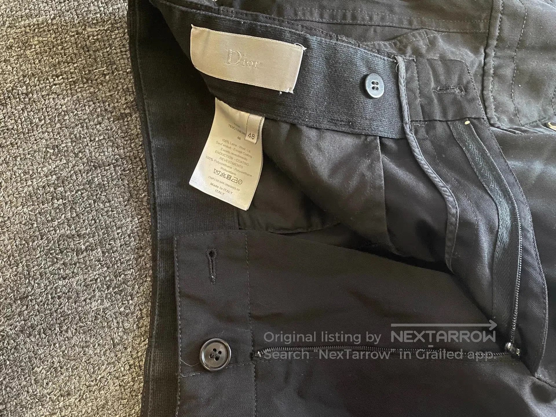 Dior Black Cargo Pants with Side Pockets. Size US 34 / EU 50 - 7 Thumbnail