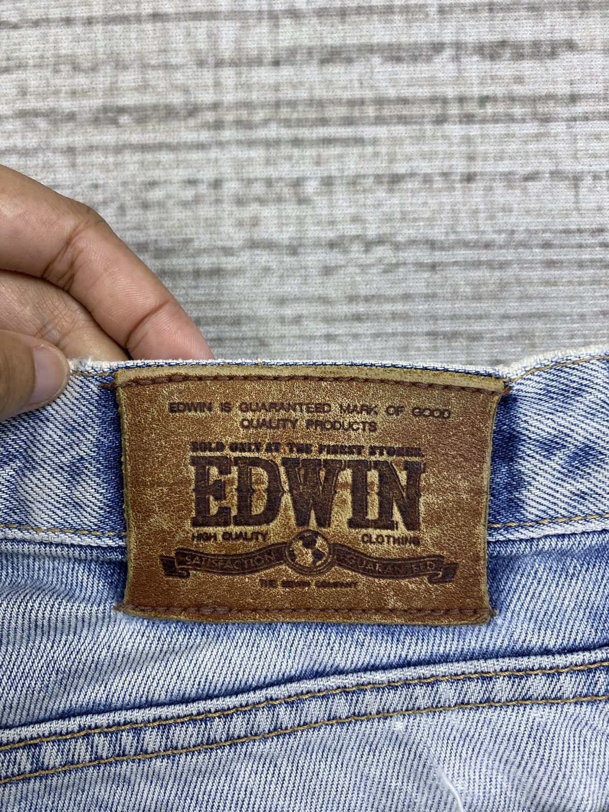 Edwin × Japanese Brand × Vintage Vintage Edwin Light Blue Straight Cut Denim Pants Size US 28 / EU 44 - 13 Thumbnail