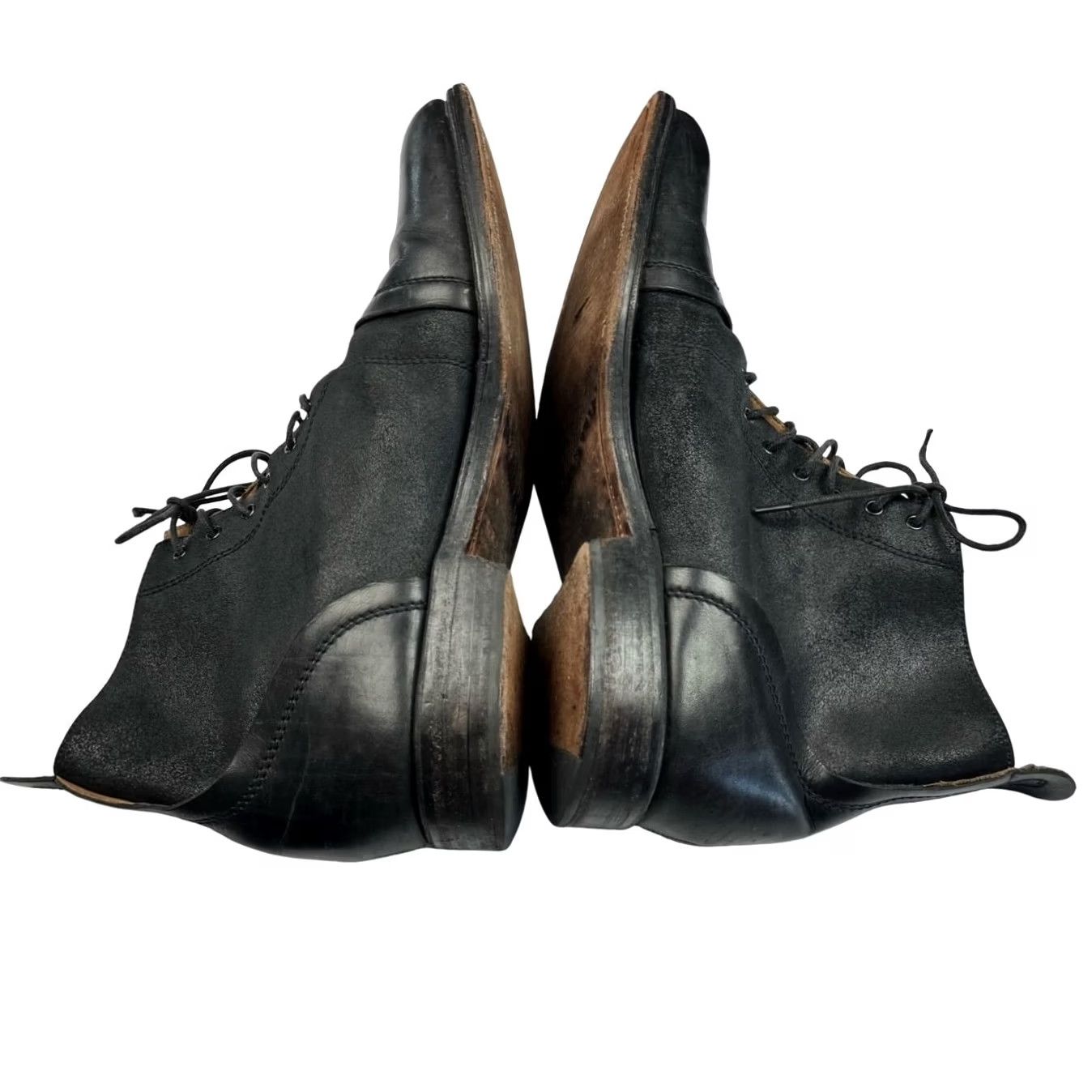 Grenson Grenson England Leather Men's Combat Boots Black • 10.5 US 9.5 UK Boots Mens Leather Black Combat Lace Up Ankle Rubber Sole UK Origin Size US 10 / EU 43 - 7 Thumbnail