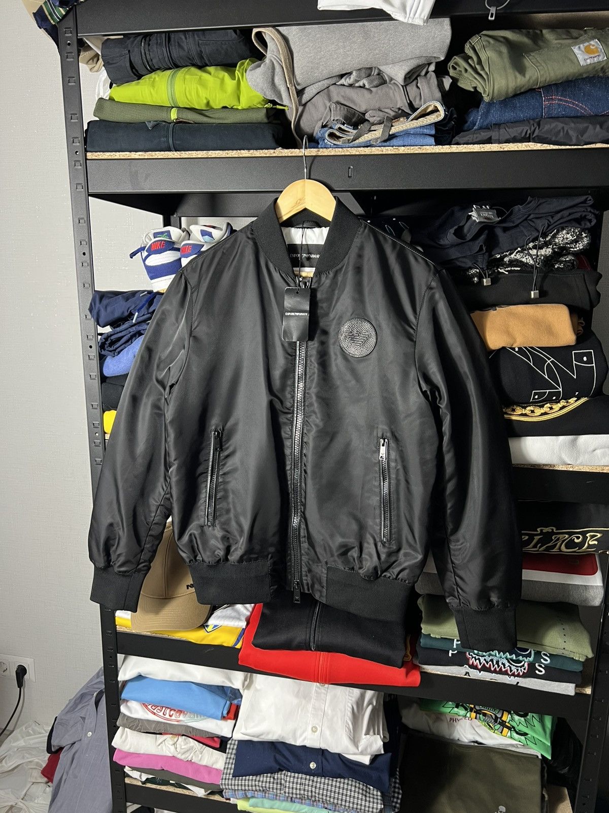 Emporio Armani 🖤 NWT Emporio Armani Reversible Leather Bomber — Black Size US M / EU 48-50 / 2 - 1 Thumbnail