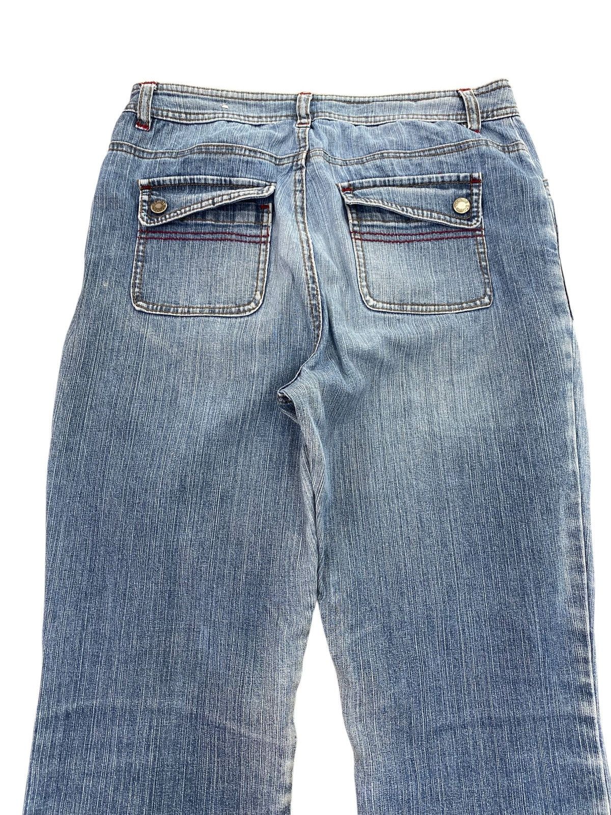 Japanese Brand Japanese Brand Blue Wash Arrow Line Style Flare Jeans Size US 28 / EU 44 - 4 Thumbnail