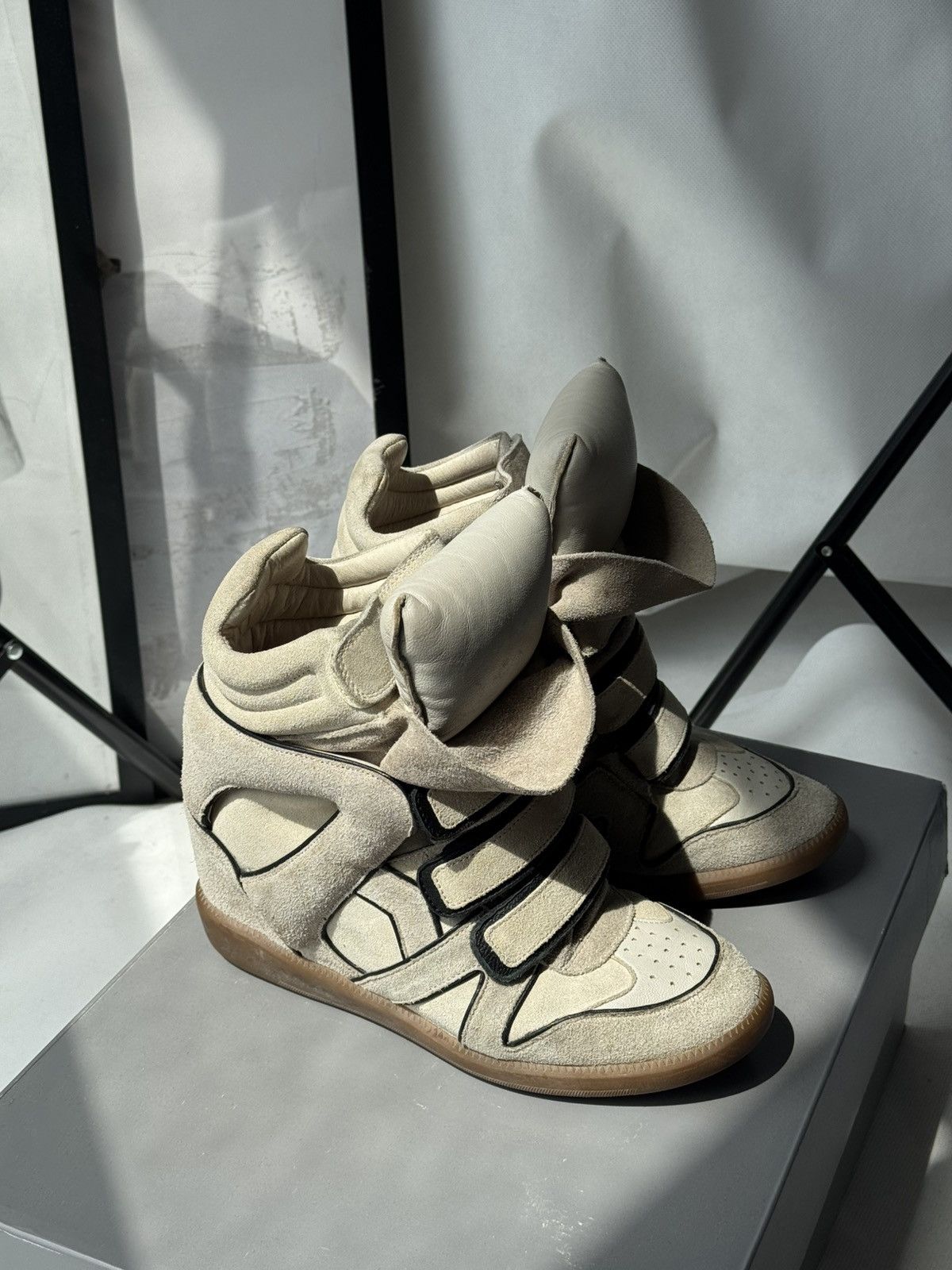 Isabel Marant Rare Isabel Marant Bekett sneakers shoes beige Suede Wedge Size US 8 / IT 38 - 11 Thumbnail