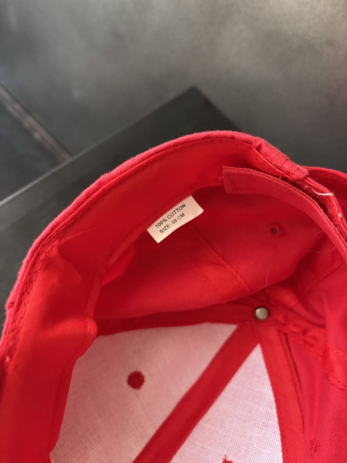 Vintage Vintage Evisu Style Hat Custom 2000s Baseball Cap Velcro Red Size ONE SIZE - 5 Thumbnail