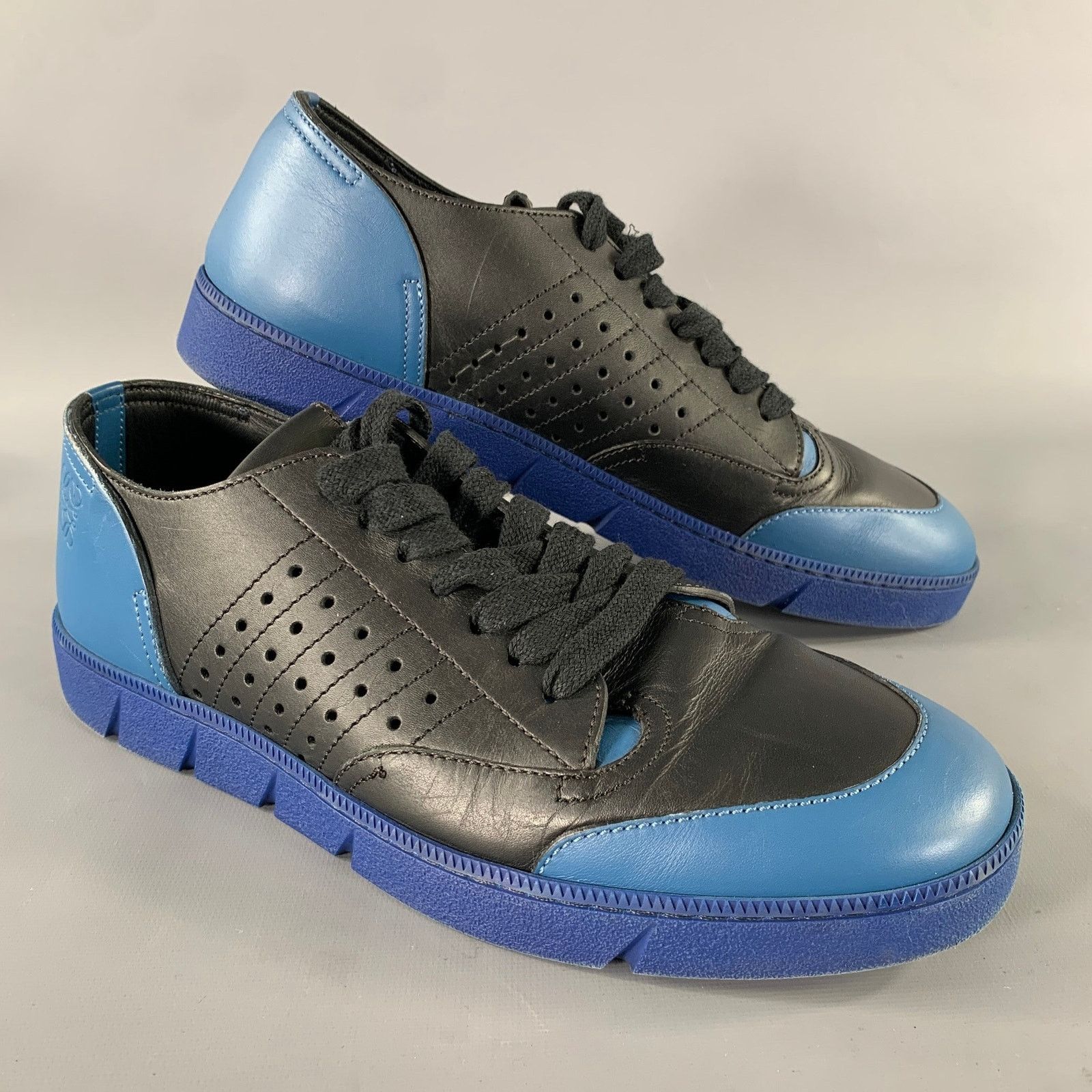 Loewe LOEWE Size 9 Blue Black Color Block Leather Athletic Sneaker Size US 9 / EU 42 - 1 Thumbnail