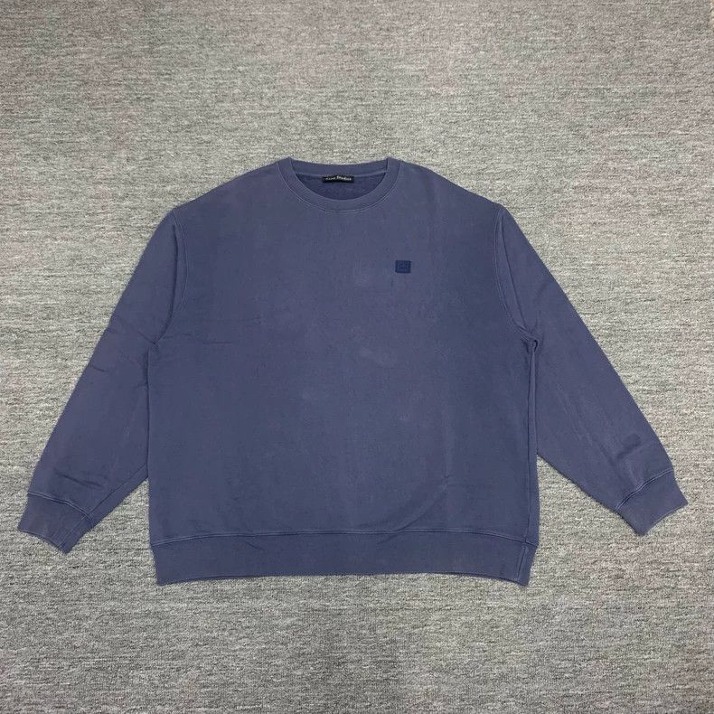 Acne Studios Acne Studios Blue Long Sleeve Sweatshirt Size US XL / EU 56 / 4 - 1 Thumbnail