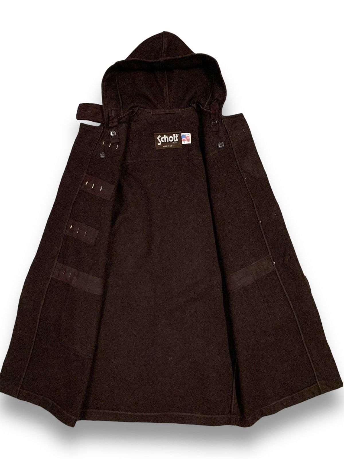 Schott Vintage Schott NYC Wool Hooded Duffle Coat Made in USA Size US S / EU 44-46 / 1 - 3 Thumbnail