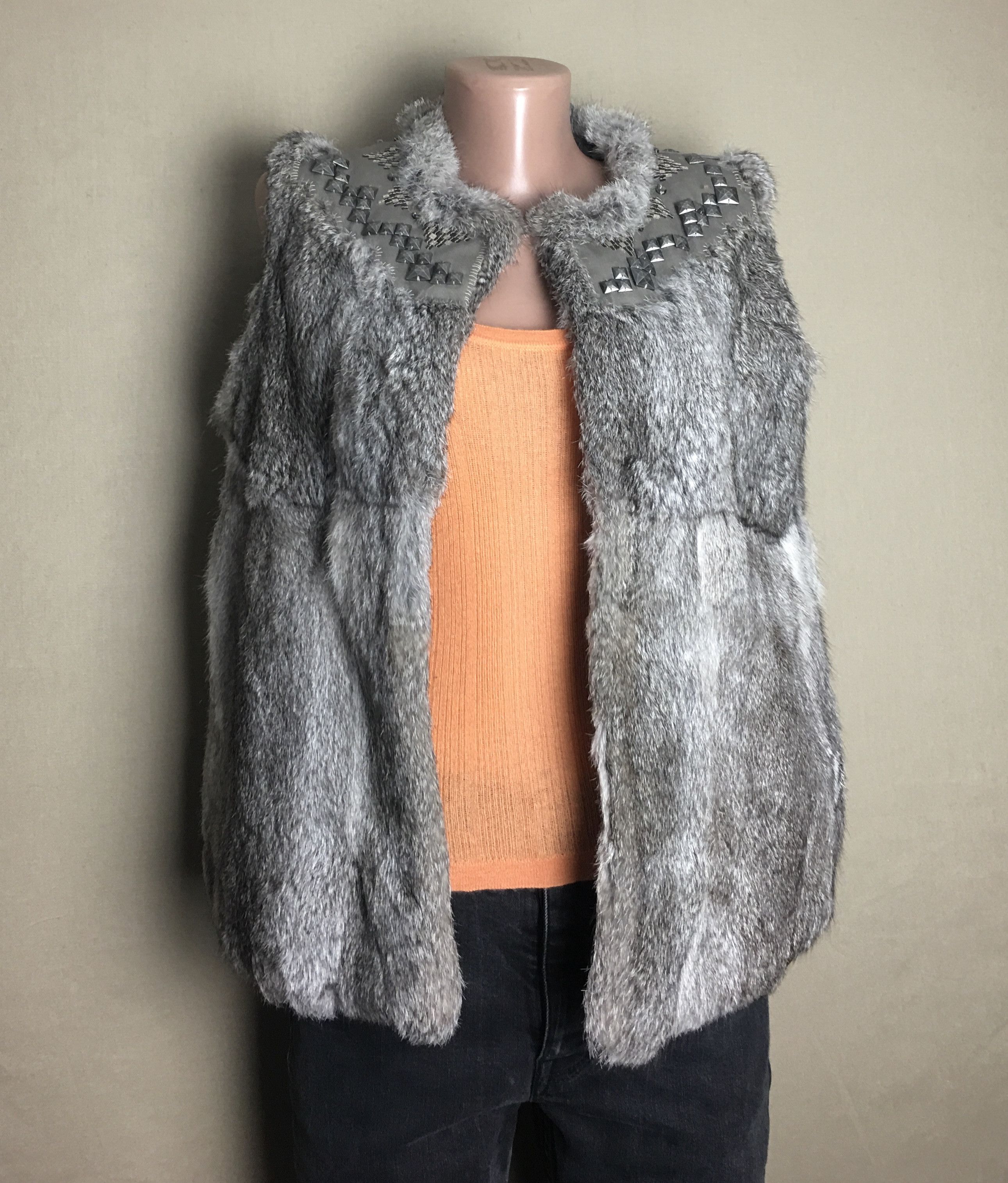 Sandro Sandro Paris Rabbit Fur Vest Jacket Size T2/ M Size M / US 6-8 / IT 42-44 - 2 Thumbnail