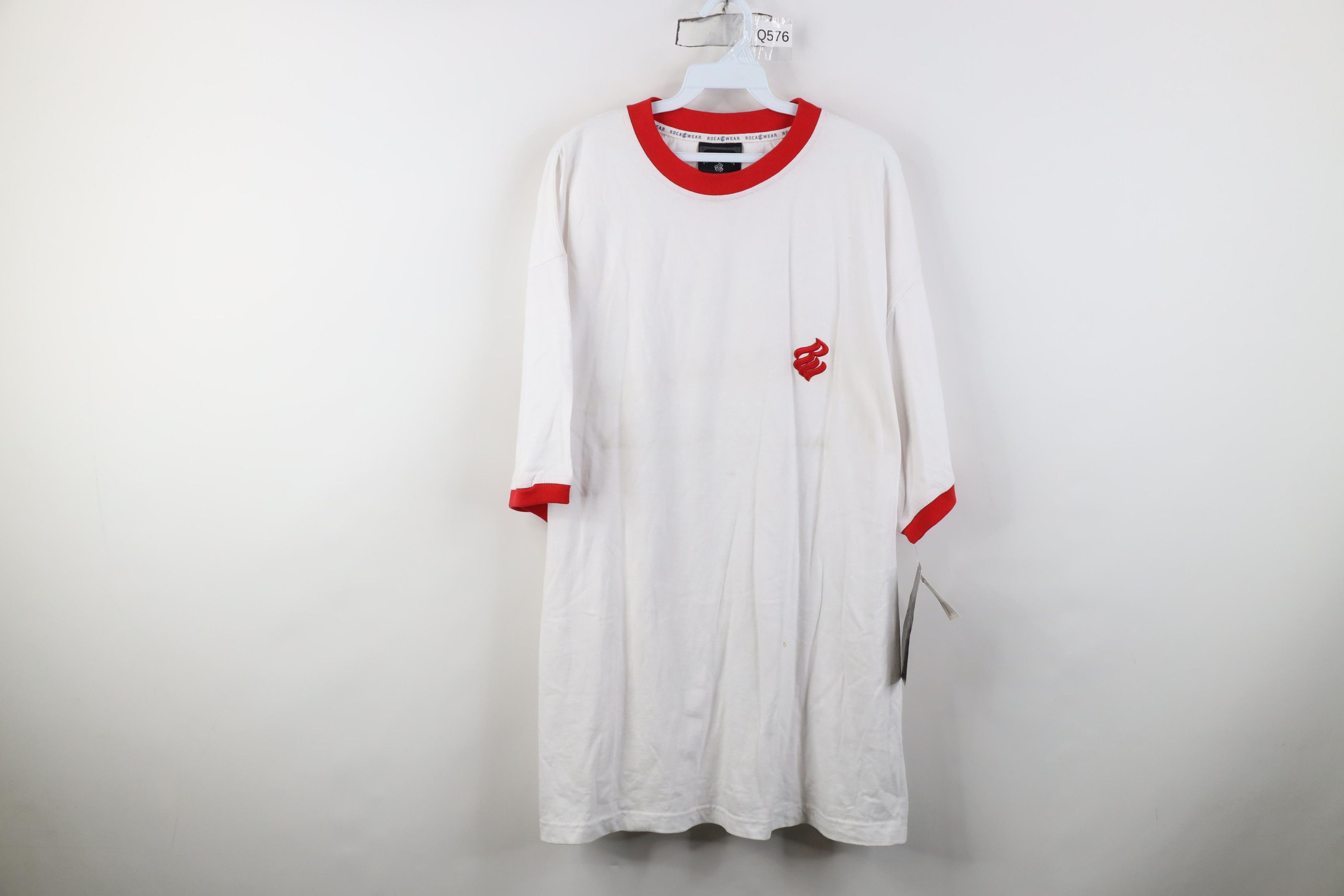 Rocawear Deadstock Vintage 90s Y2K Rocawear Monogram Ringer T-Shirt Size US XXL / EU 58 / 5 - 1 Thumbnail