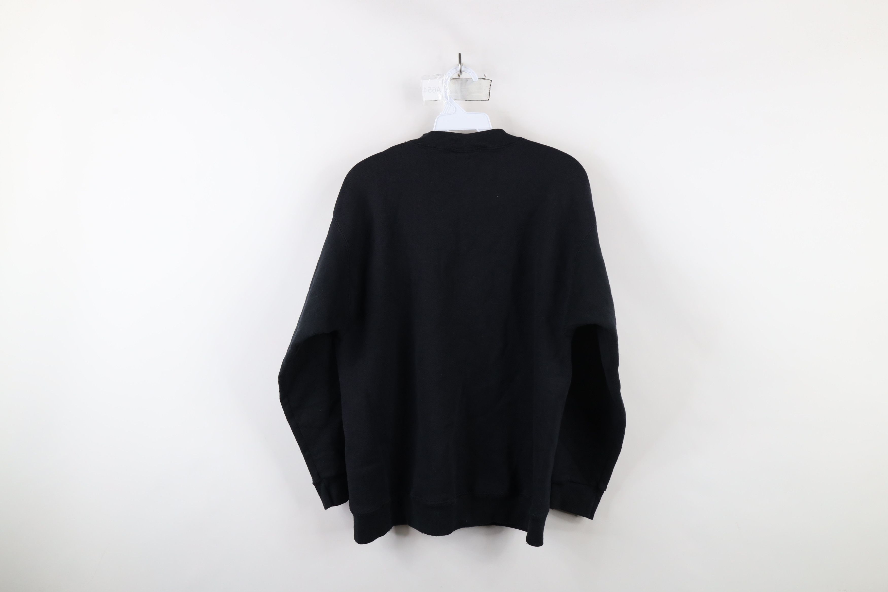 Vintage Vintage 90s Streetwear Faded Blank Crewneck Sweatshirt Black Size L / US 10 / IT 46 - 11 Thumbnail