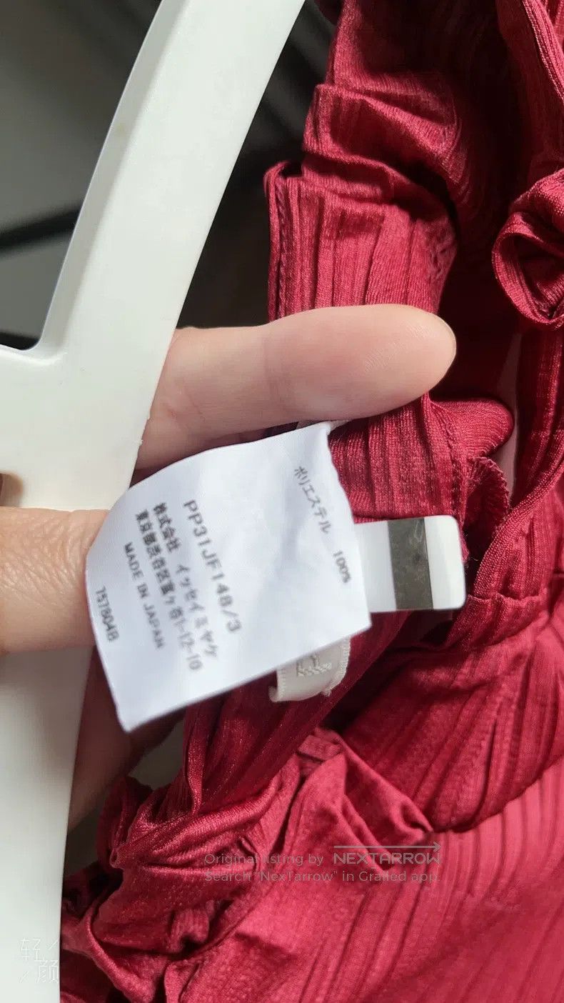 Issey Miyake Issey Miyake size:3 Bordeaux Red Irregular Pants Size 31" - 4 Thumbnail