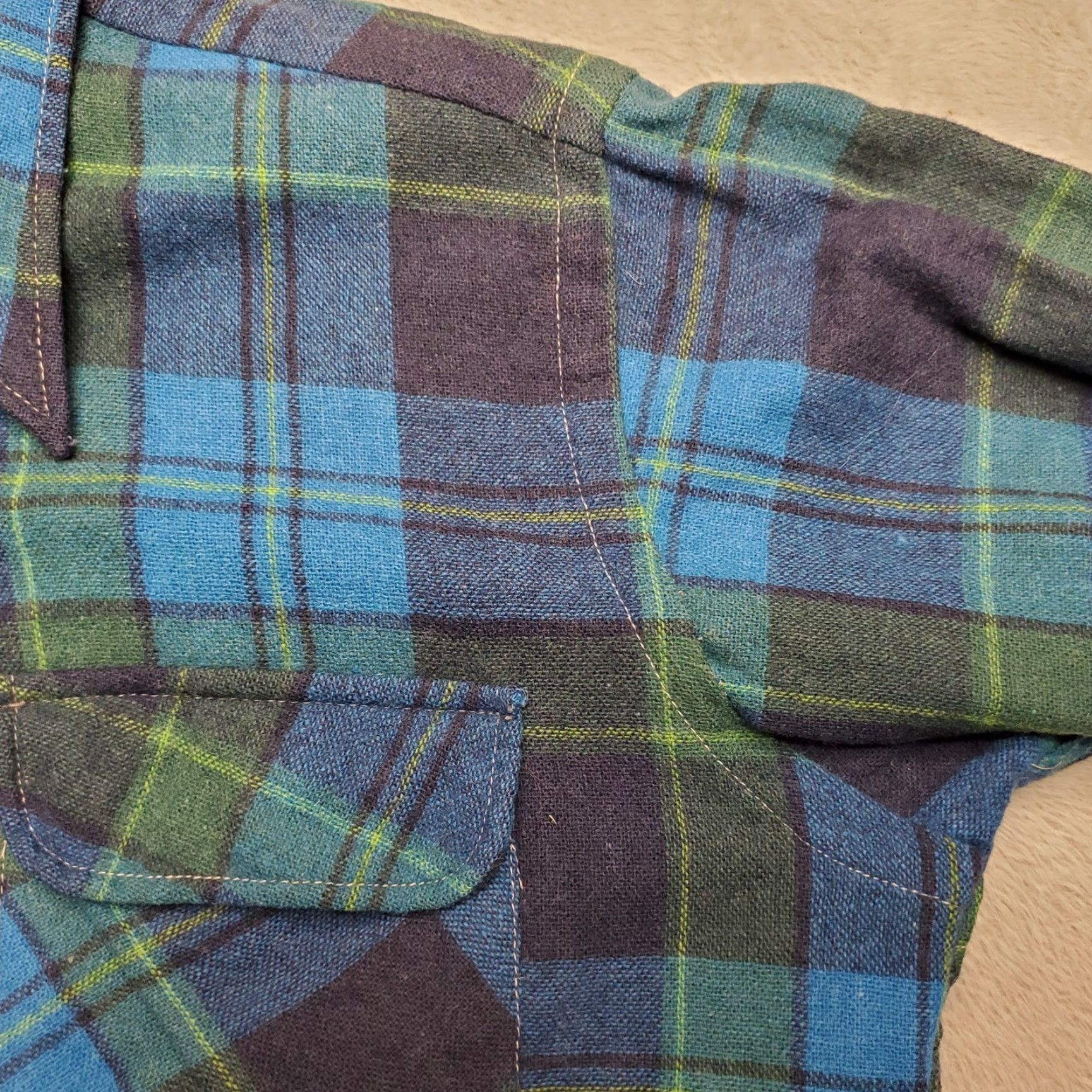 Vintage VINTAGE The Broadway Shirt Mens M Blue Plaid Wool Flannel Shirt Size US M / EU 48-50 / 2 - 5 Thumbnail