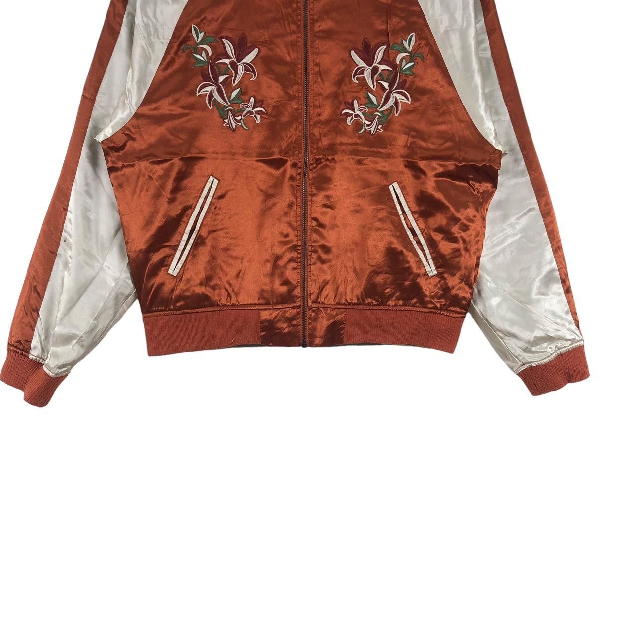 Other Vintage SUKAJAN JAPAN FLORAL Orchids Bomber Jacket Size M / US 6-8 / IT 42-44 - 4 Thumbnail
