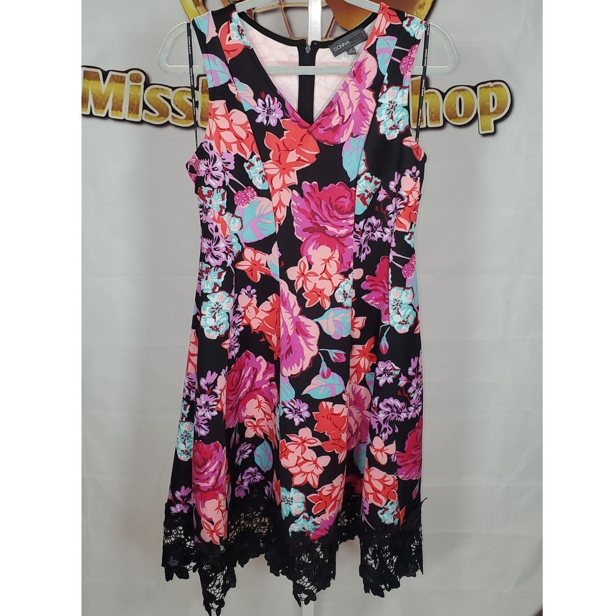 donna ricco lace dress Donna Ricco lace & silk dress