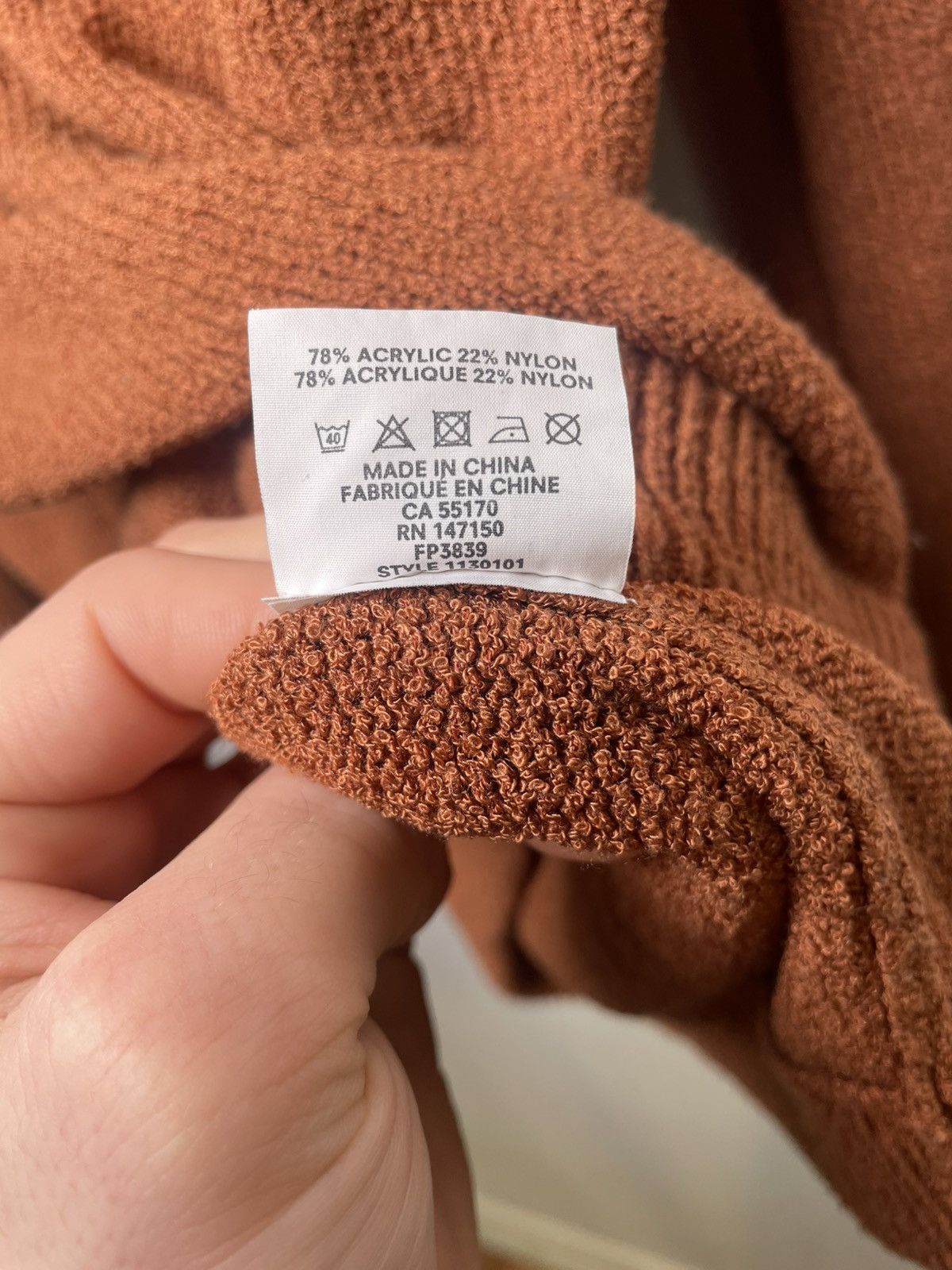 Frank And Oak Frank And Oak Textured Knit Sweater – Rust Brown (S) Size US S / EU 44-46 / 1 - 6 Thumbnail