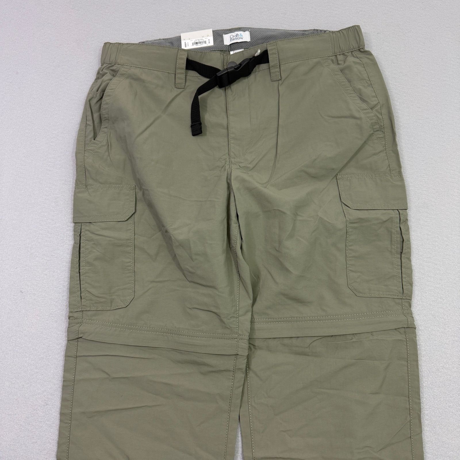 Croft & Barrow Croft & Barrow Convertible Cargo Pants Mens 36x30 Green NEW Size US 36 / EU 52 - 2 Thumbnail