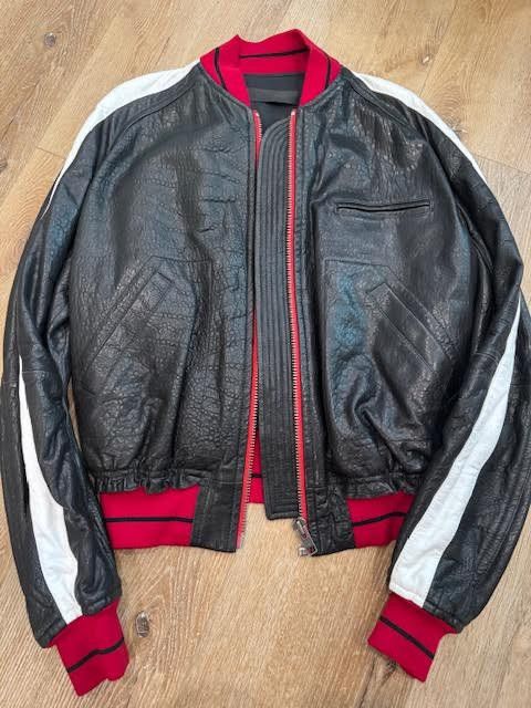 Haider Ackermann Haider Ackermann leather bomber w contrasting color band Size US S / EU 44-46 / 1 - 4 Thumbnail