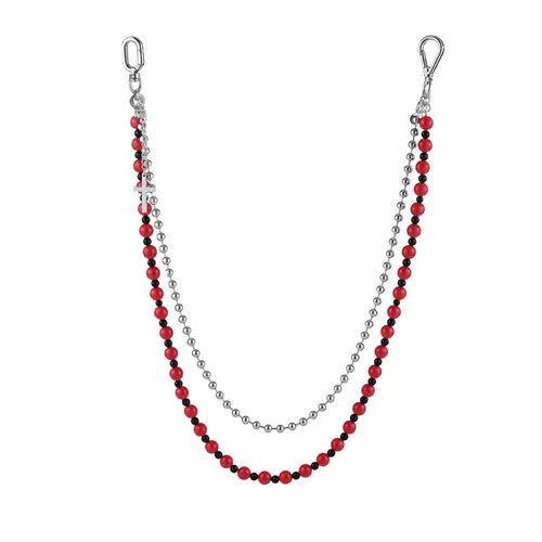 Jewelry Double Layered Beaded Wallet Chain Size ONE SIZE - 8 Thumbnail