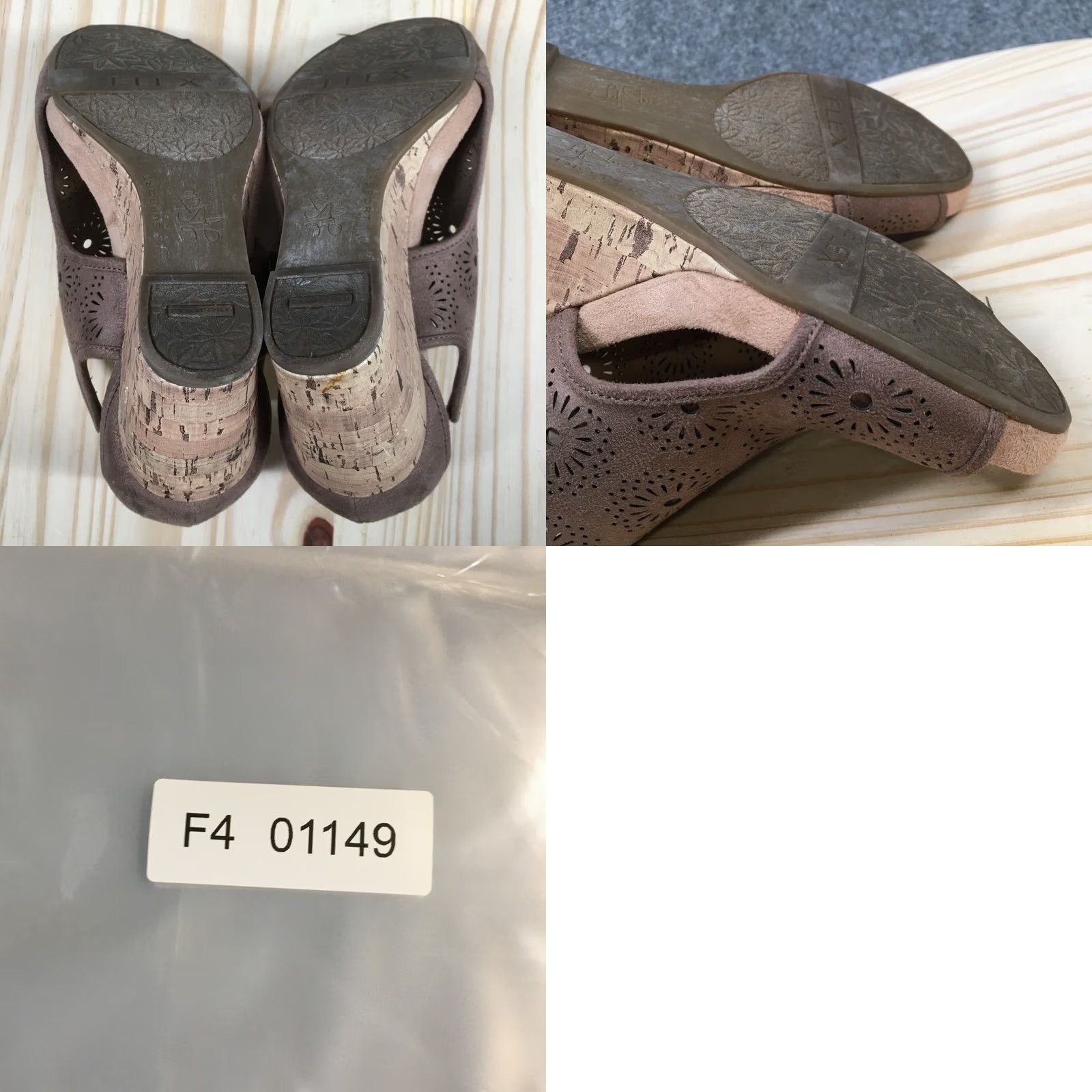 Vintage LifeStride Wedge Sandal Womens 8 M Brown Cork Peeped Toe Casual Sandals Size US 8 / IT 38 - 10 Thumbnail