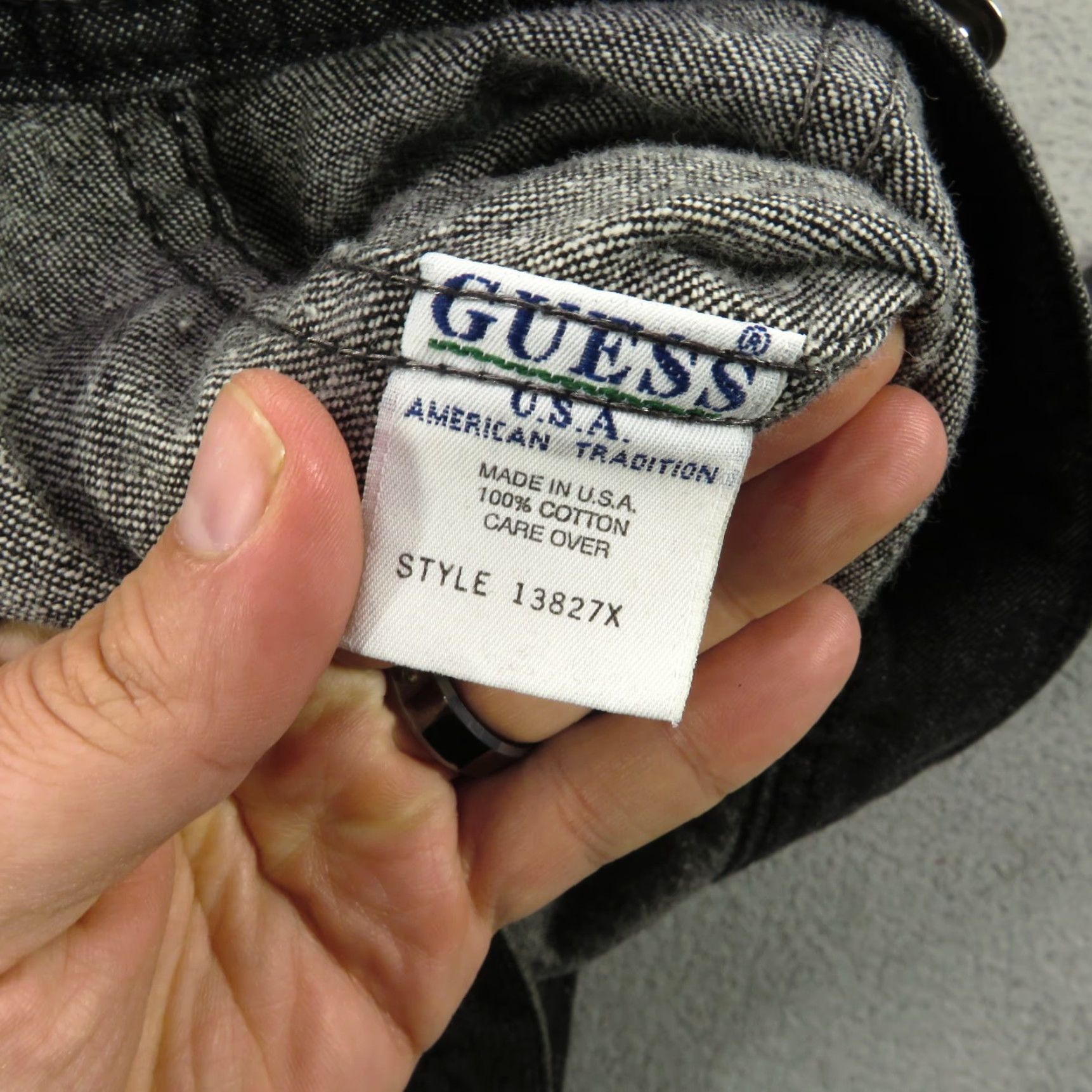 Guess VTG GUESS Denim Jacket Men 3XL Black Type I Trucker 90s 80s Lightweight USA MADE Jacket Size US XXL / EU 58 / 5 - 6 Thumbnail