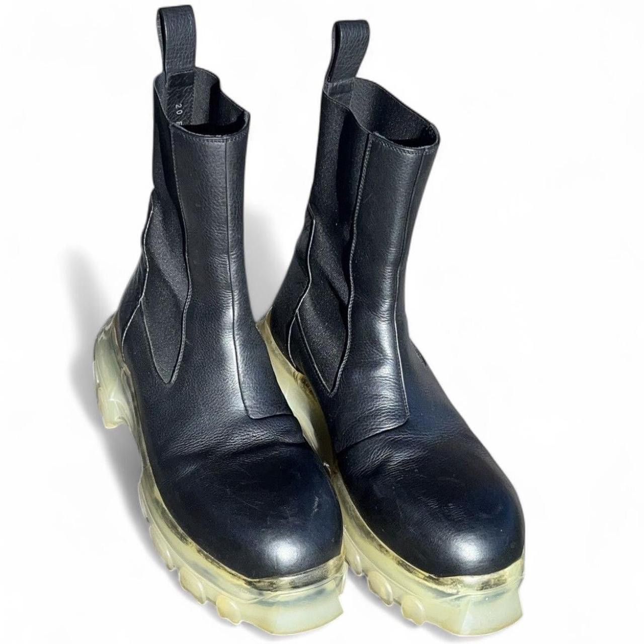 Rick Owens Black Mega Bozo Tractor Beetle Boots Size US 7 / EU 40 - 2 Thumbnail