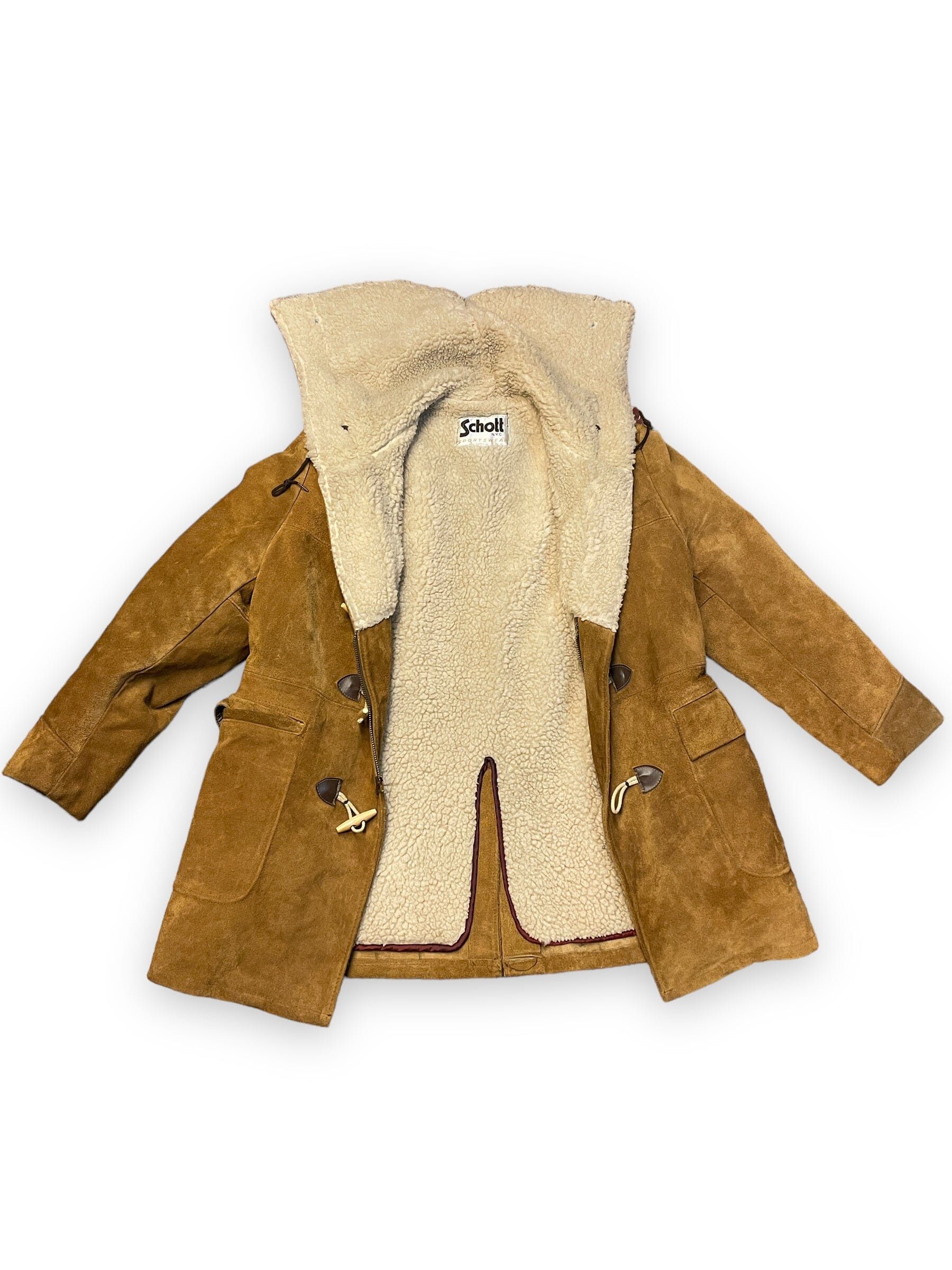 Schott 70s Schott NYC Suede & Shearling Vintage Toggle Coat Size L / US 10 / IT 46 - 3 Thumbnail