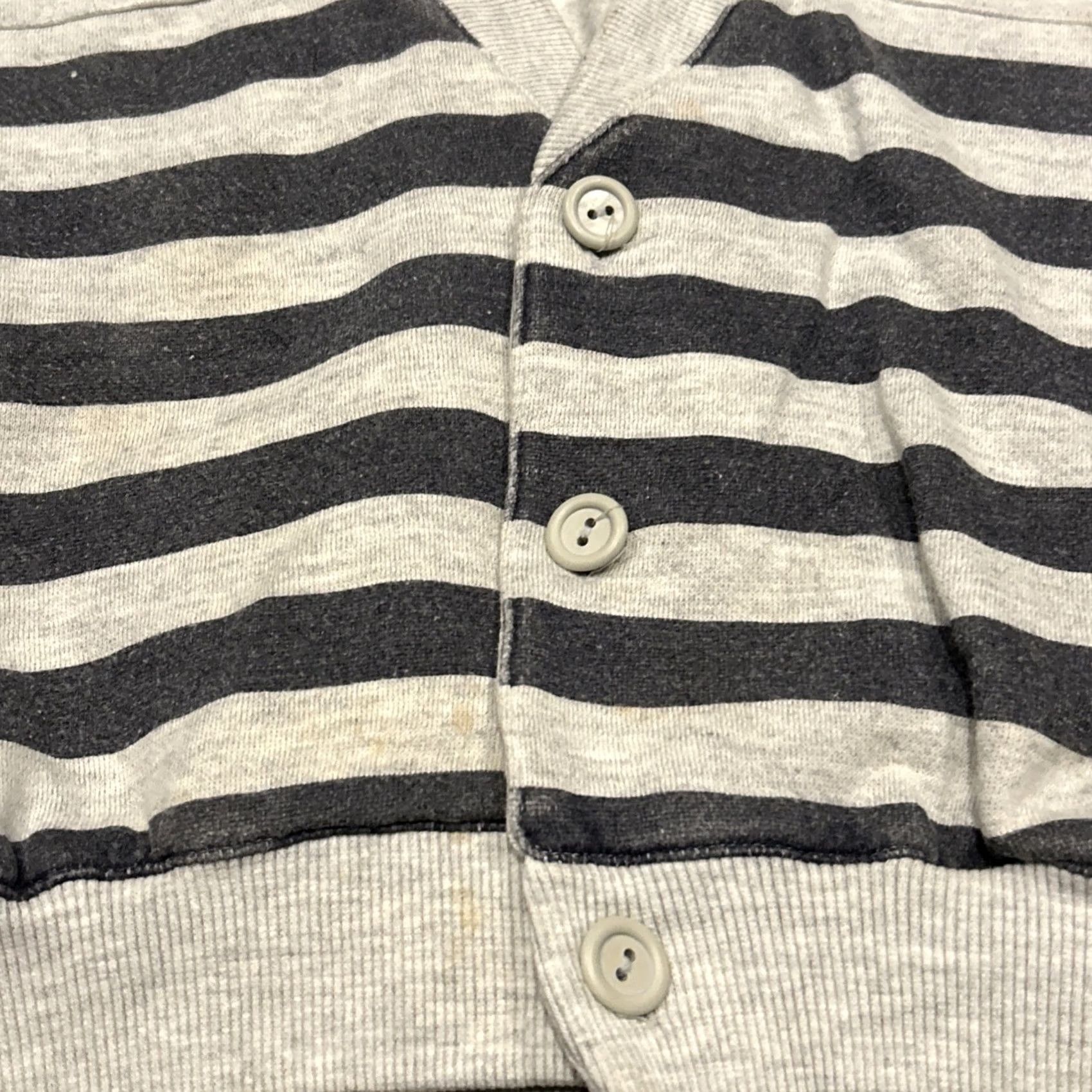 Bugle Boy VINTAGE Bugle Boy Cardigan Sweater Mens L Striped Knit V-Neck Cotton A46 Size US L / EU 52-54 / 3 - 7 Thumbnail