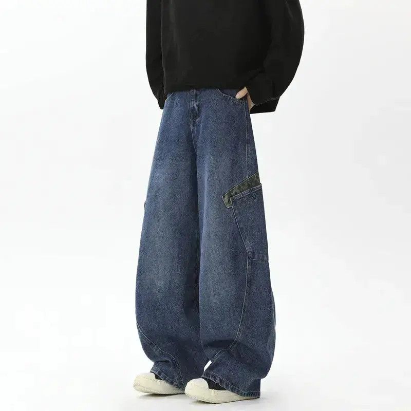 Japanese Brand Retro loose casual wide leg jeans Size US 32 / EU 48 - 6 Thumbnail