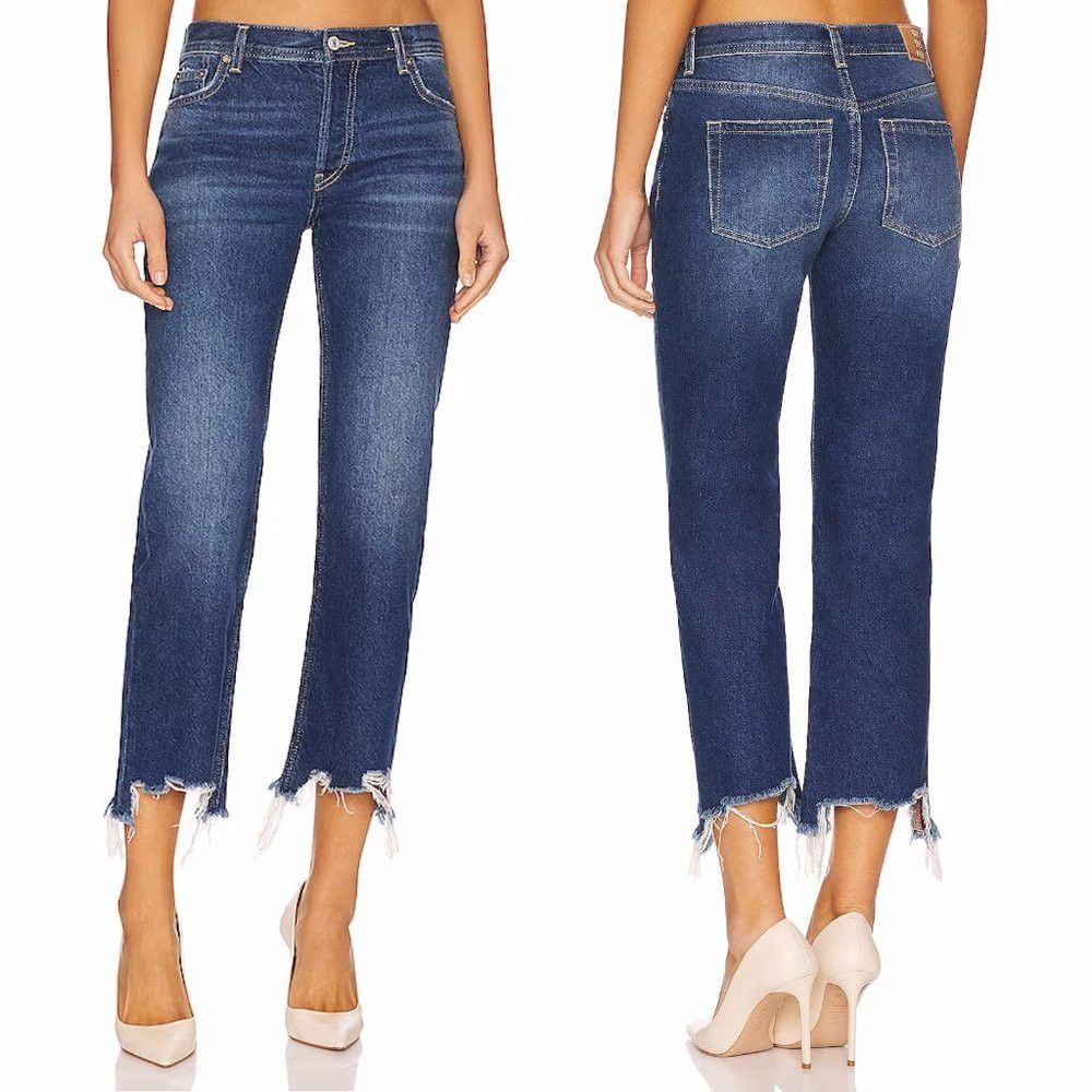 Free People NWT New Free People Maggie Mid Rise Straight Jeans Size 24 Size 24" / US 00 / IT 34 - 1 Thumbnail