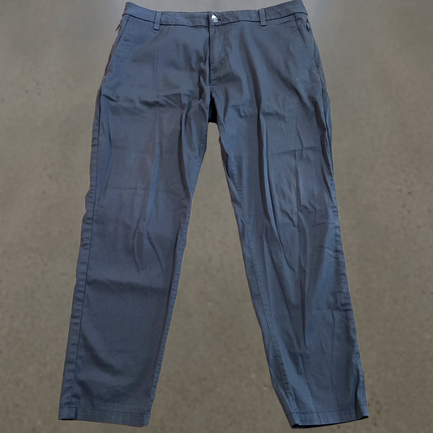 Vintage Bird Dogs Pants Mens 36x30 Gray Chino Regular Flat Front 5-Pocket Stretch Cotton Blend Tapered Size US 36 / EU 52 - 1 Thumbnail