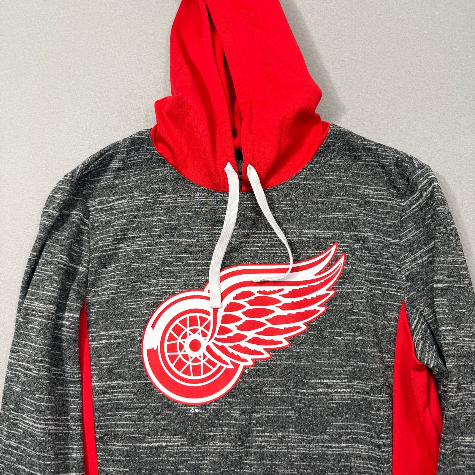 Vintage Fanatics Detroit Red Wings Hoodie Men's Medium Gray Red Size US M / EU 48-50 / 2 - 2 Thumbnail