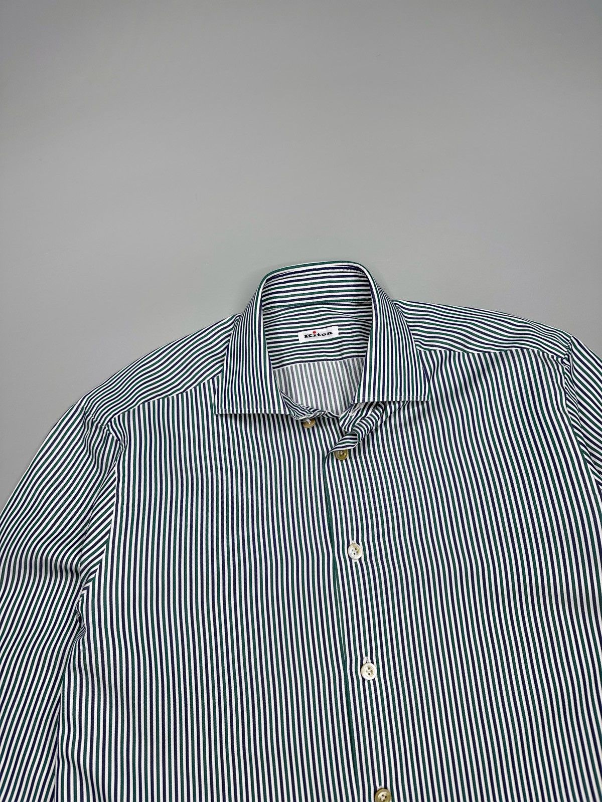 Kiton Kiton Striped Button Up Shirt Size US L / EU 52-54 / 3 - 3 Thumbnail