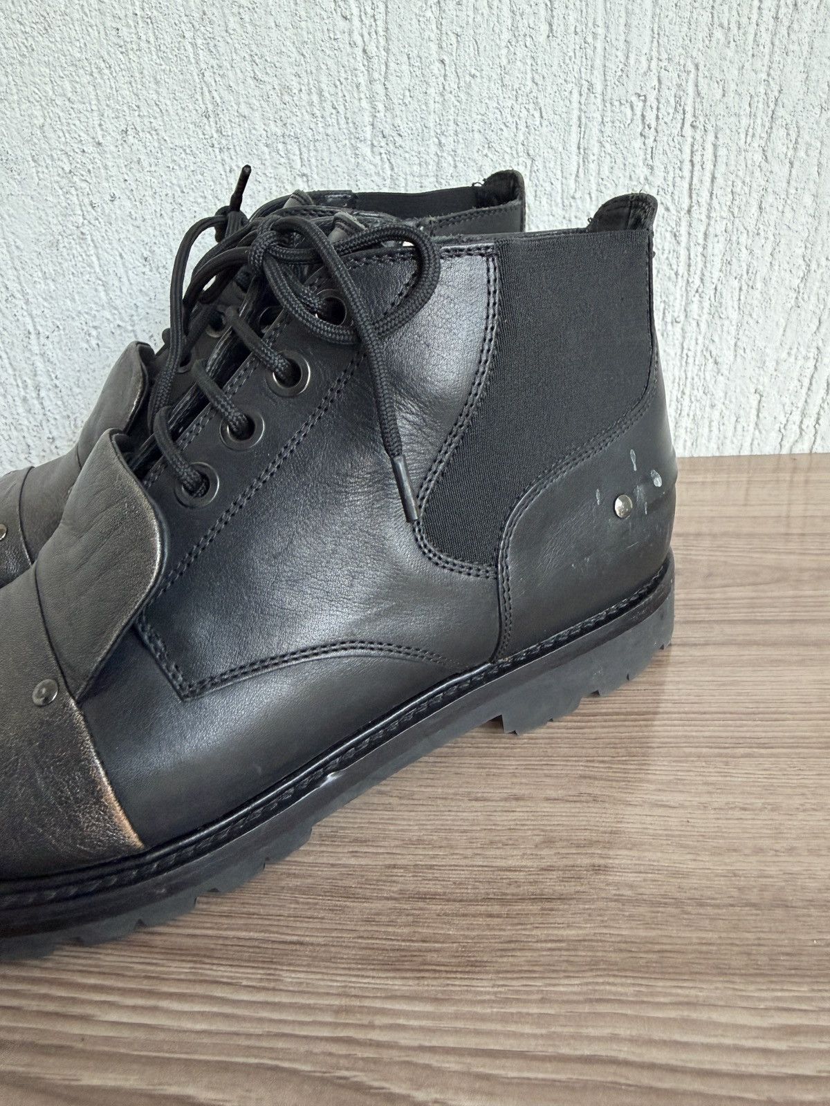 Neil Barrett Fw12 Armour studded zip boots Size US 8.5 / EU 41-42 - 9 Thumbnail