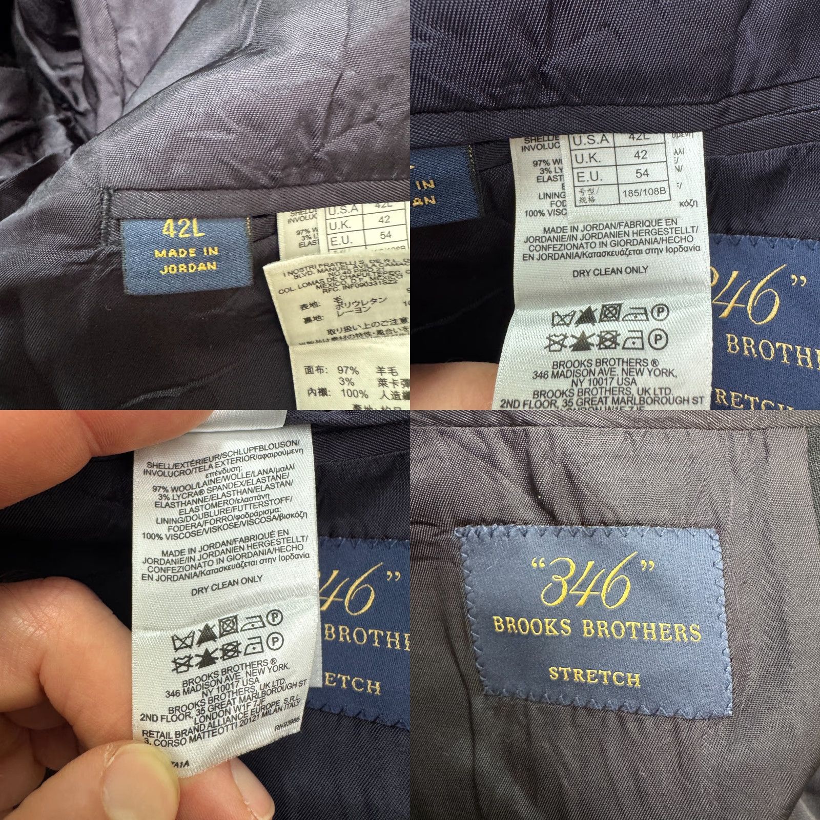 Brooks Brothers Brooks Brothers Blazer Jacket Men 42L Blue Striped Wool Size 42R - 8 Thumbnail