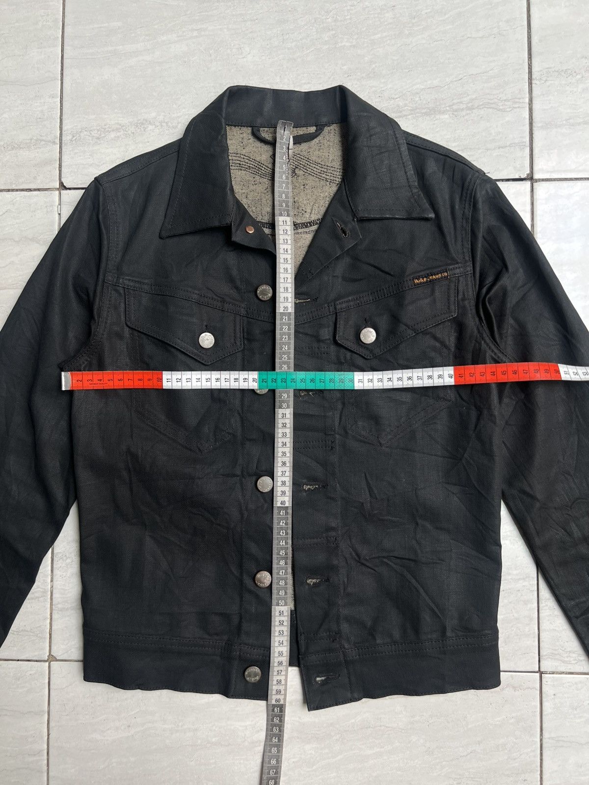 Nudie Jeans Nudie Jeans Conny Dry Black Coated Trucker Jeans Jacket Size US XS / EU 42 / 0 - 9 Thumbnail