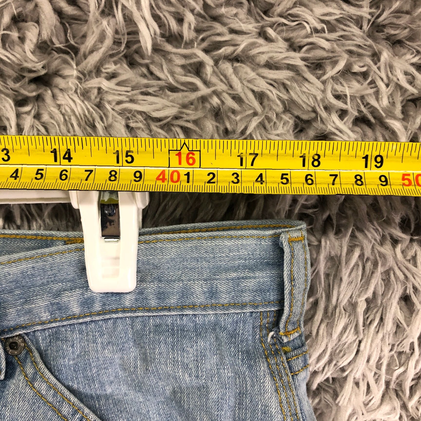 Chaps Chaps Mens 36 Mid Rise Bermuda Denim Shorts Jeans Carpenter Blue Wash 5-Pocket Regular Fit Casual Mens Size US 36 / EU 52 - 2 Thumbnail