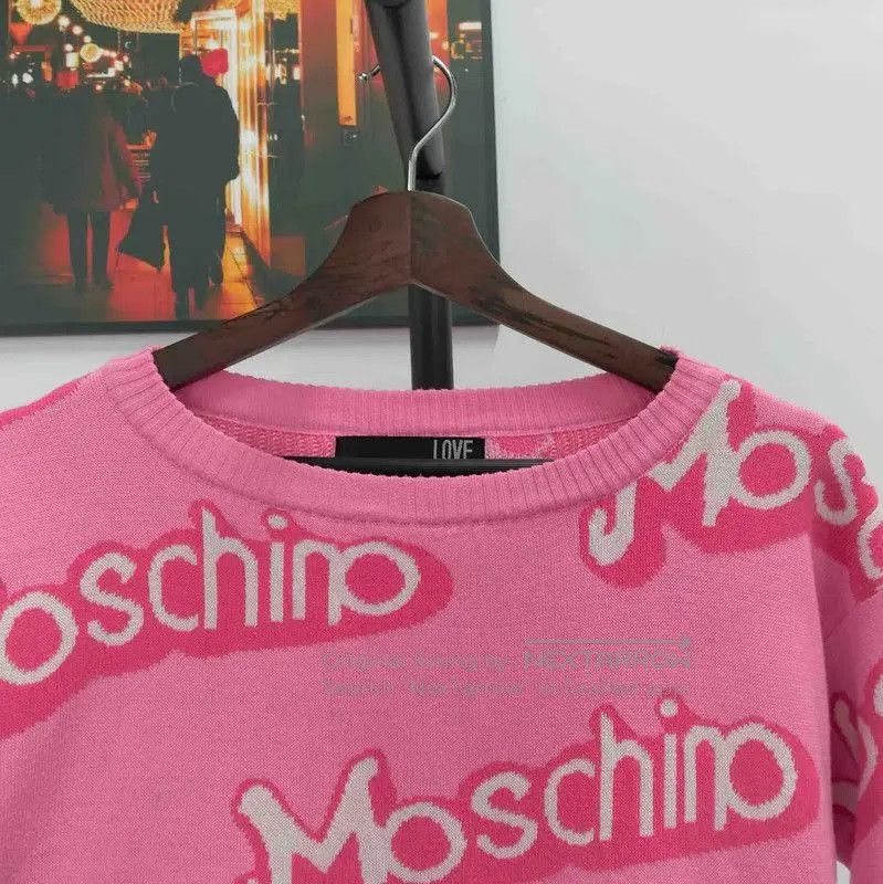 Moschino Moschino Pink Cotton Long Sleeve Pullover Sweater . Size L / US 10 / IT 46 - 6 Thumbnail