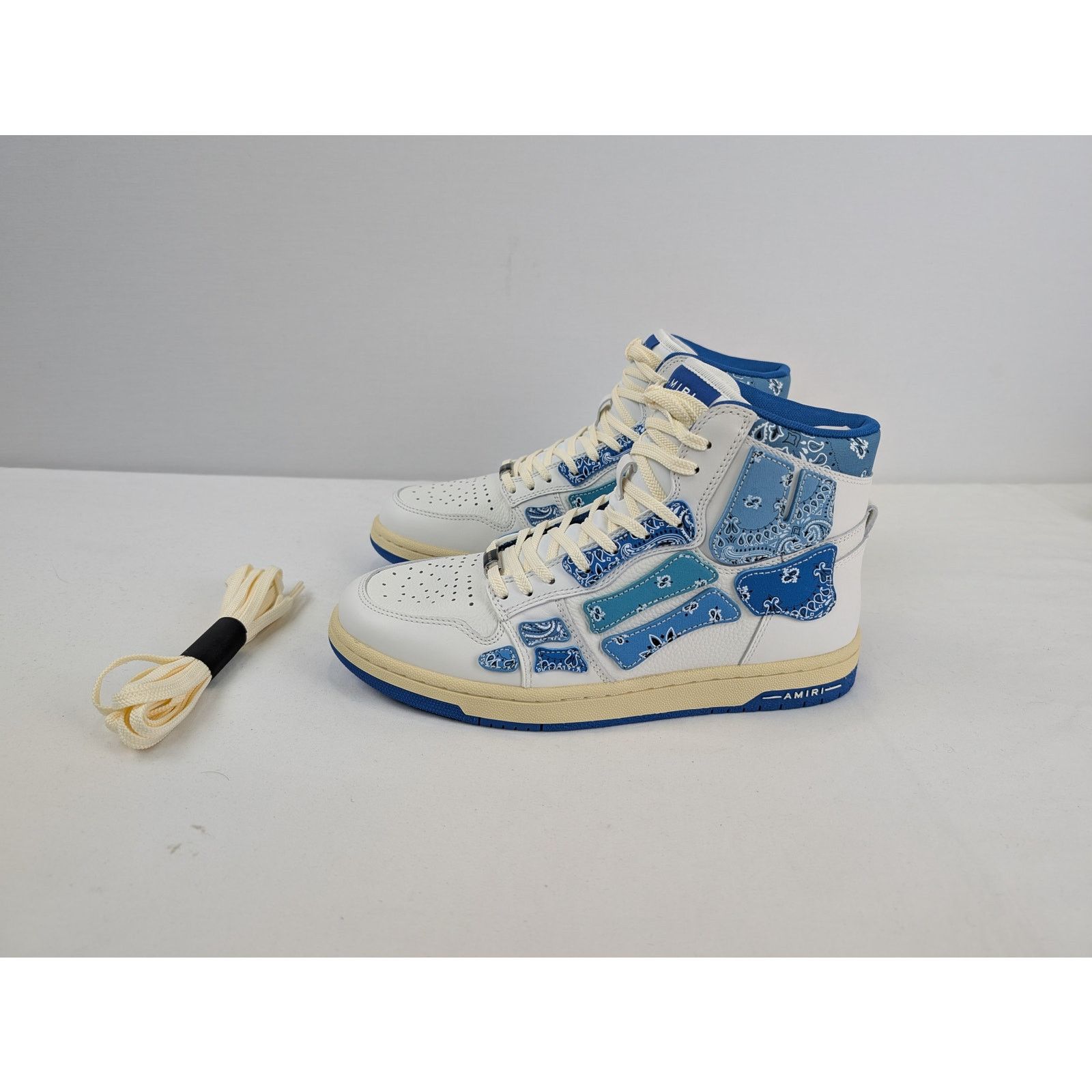 Amiri o1rshd1 Skel Top Hi / Skeleton Hi Top Sneakers Bandana Blue Size US 9 / EU 42 - 7 Thumbnail