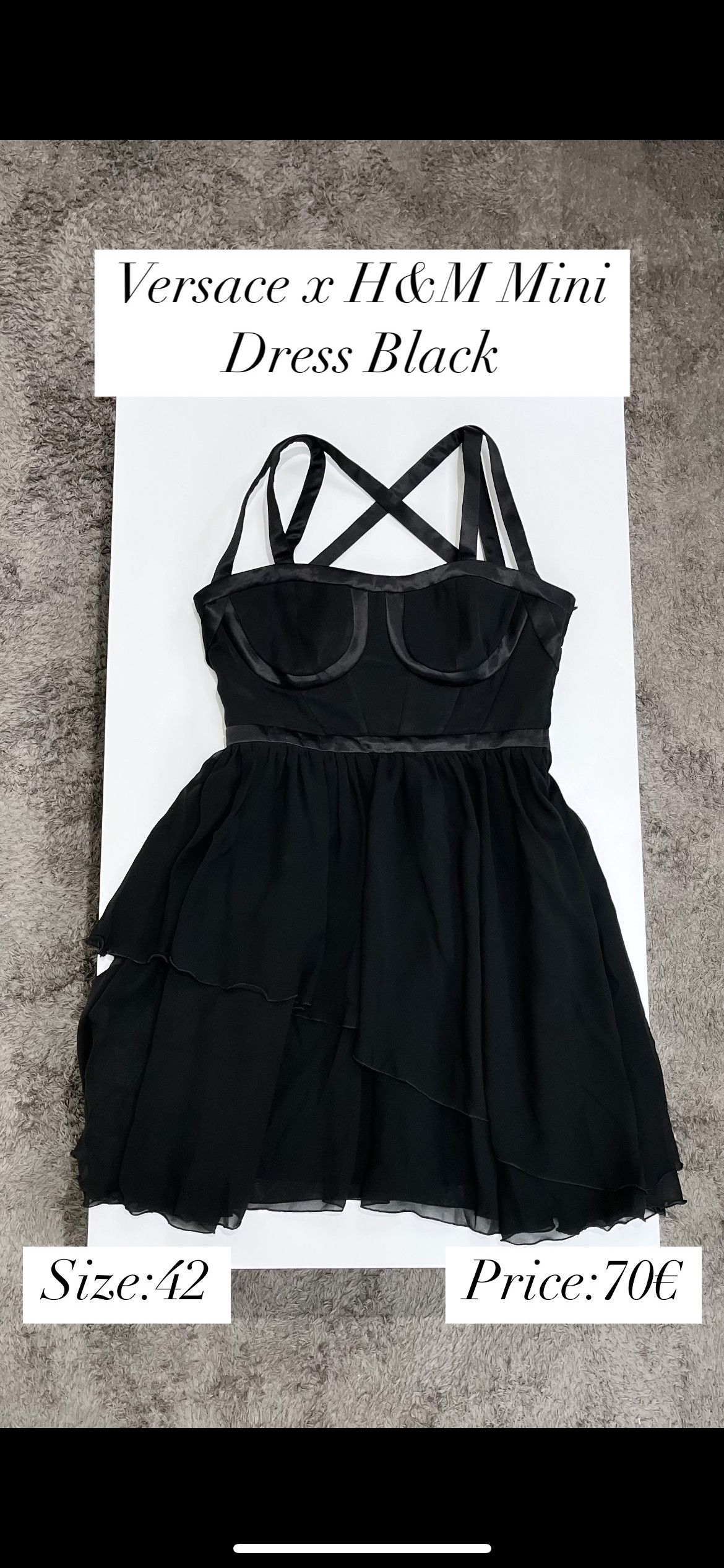 H&M × Versace Versace x H&M Mini Dress Black Size XL / US 12-14 / IT 48-50 - 6 Thumbnail